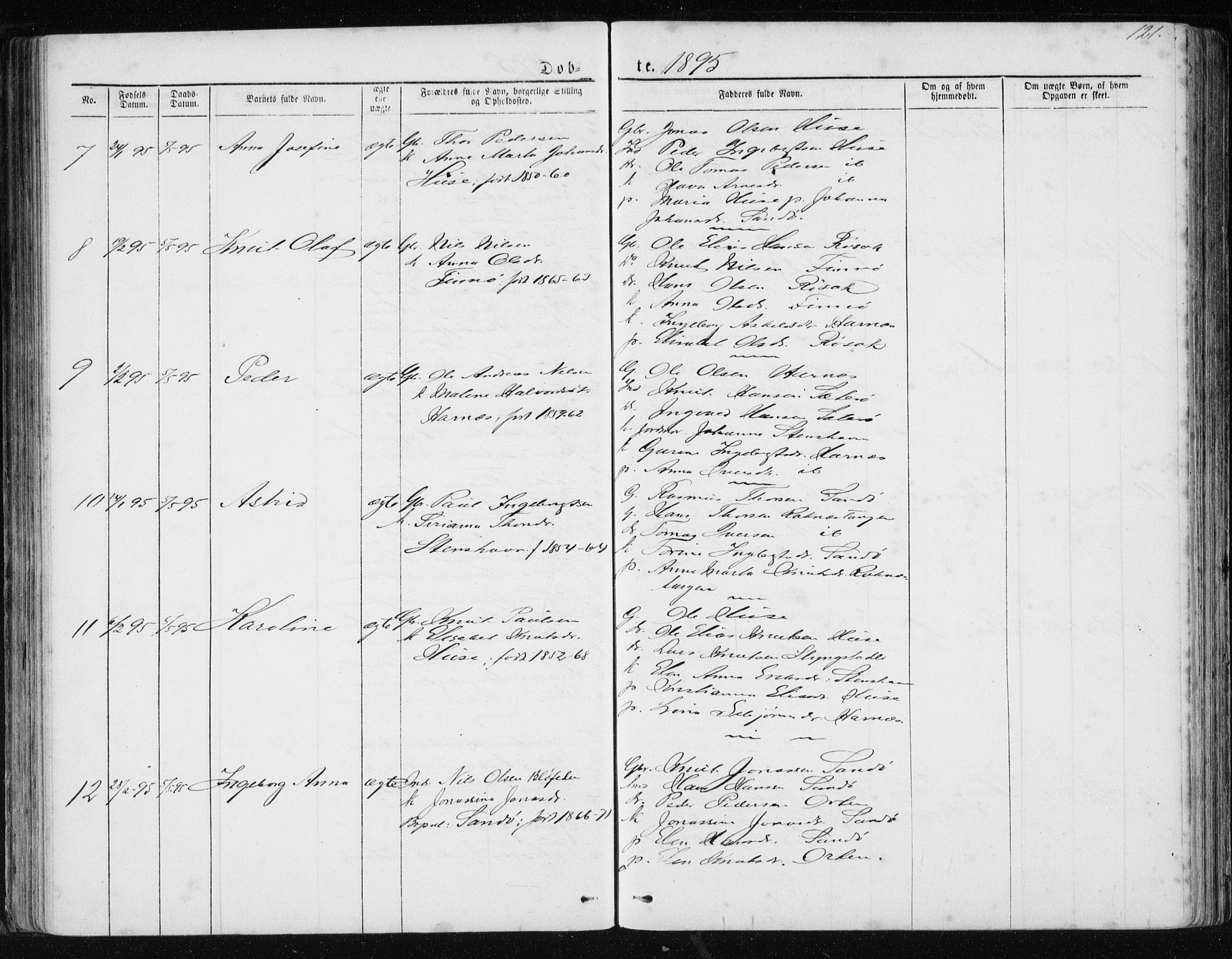 Ministerialprotokoller, klokkerbøker og fødselsregistre - Møre og Romsdal, AV/SAT-A-1454/561/L0732: Parish register (copy) no. 561C02, 1867-1900, p. 121