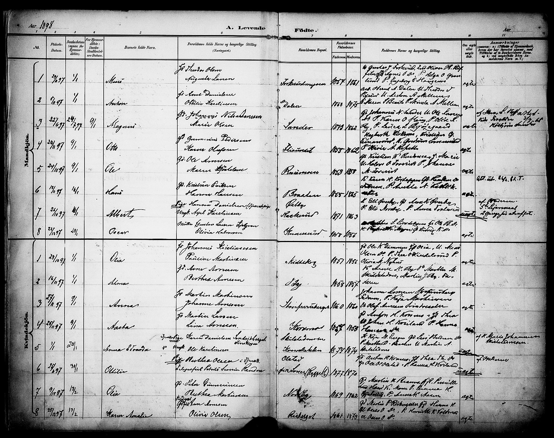 Grue prestekontor, SAH/PREST-036/H/Ha/Haa/L0013: Parish register (official) no. 13, 1898-1910, p. 4