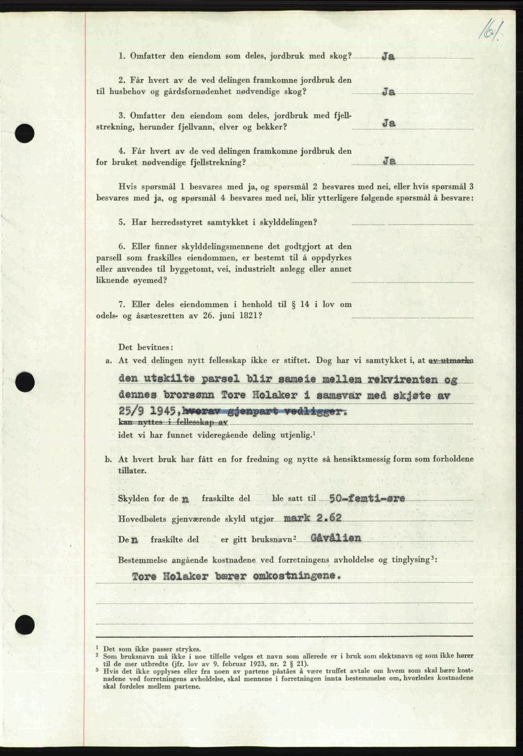 Orkdal sorenskriveri, SAT/A-4169/1/2/2C: Mortgage book no. A, 1947-1947, Diary no: : 719/1947