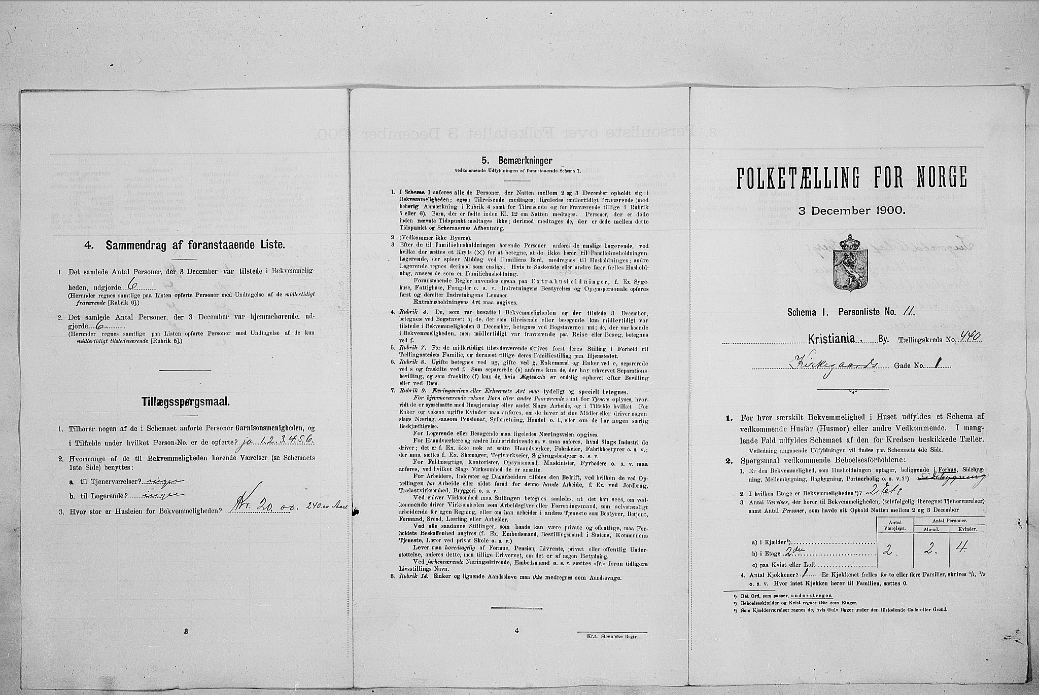 SAO, 1900 census for Kristiania, 1900, p. 46514