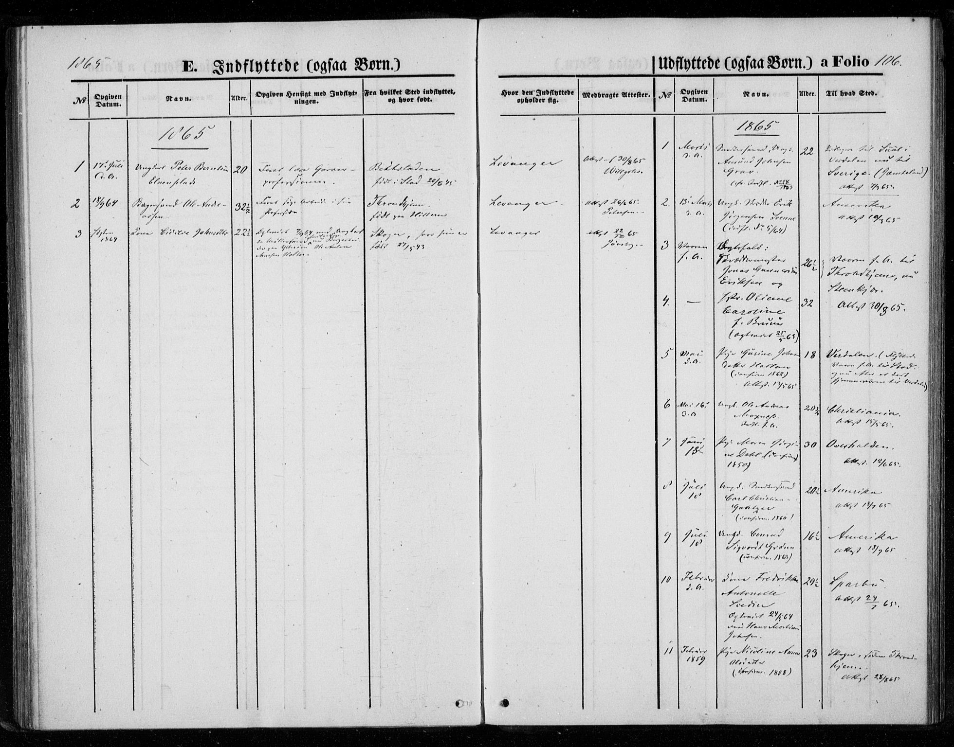 Ministerialprotokoller, klokkerbøker og fødselsregistre - Nord-Trøndelag, SAT/A-1458/720/L0186: Parish register (official) no. 720A03, 1864-1874, p. 106