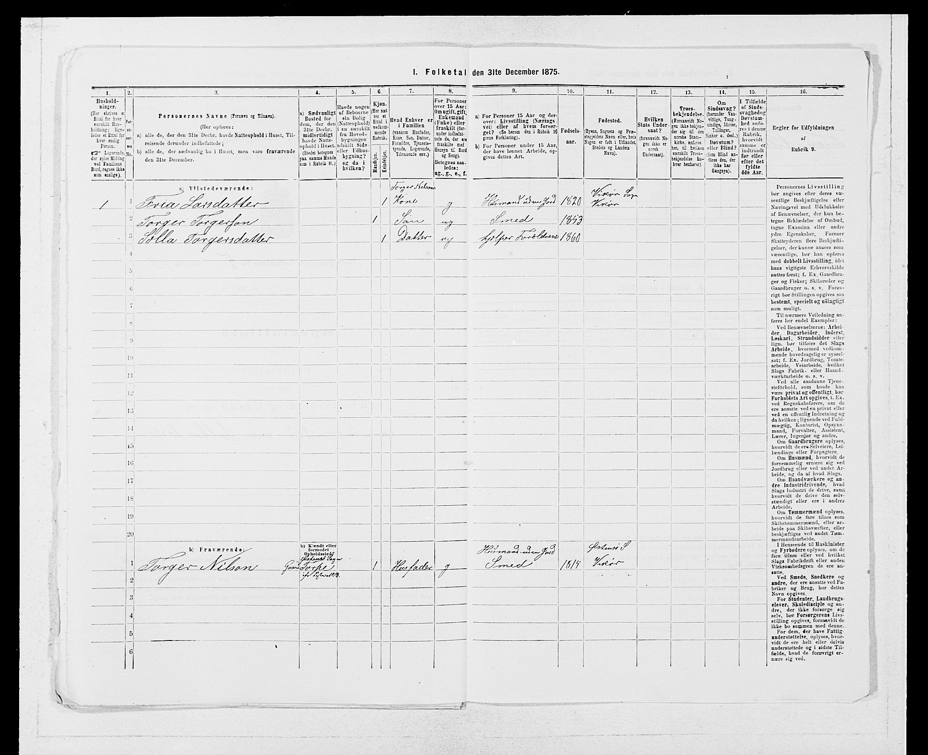 SAB, 1875 census for 1238P Vikør, 1875, p. 773