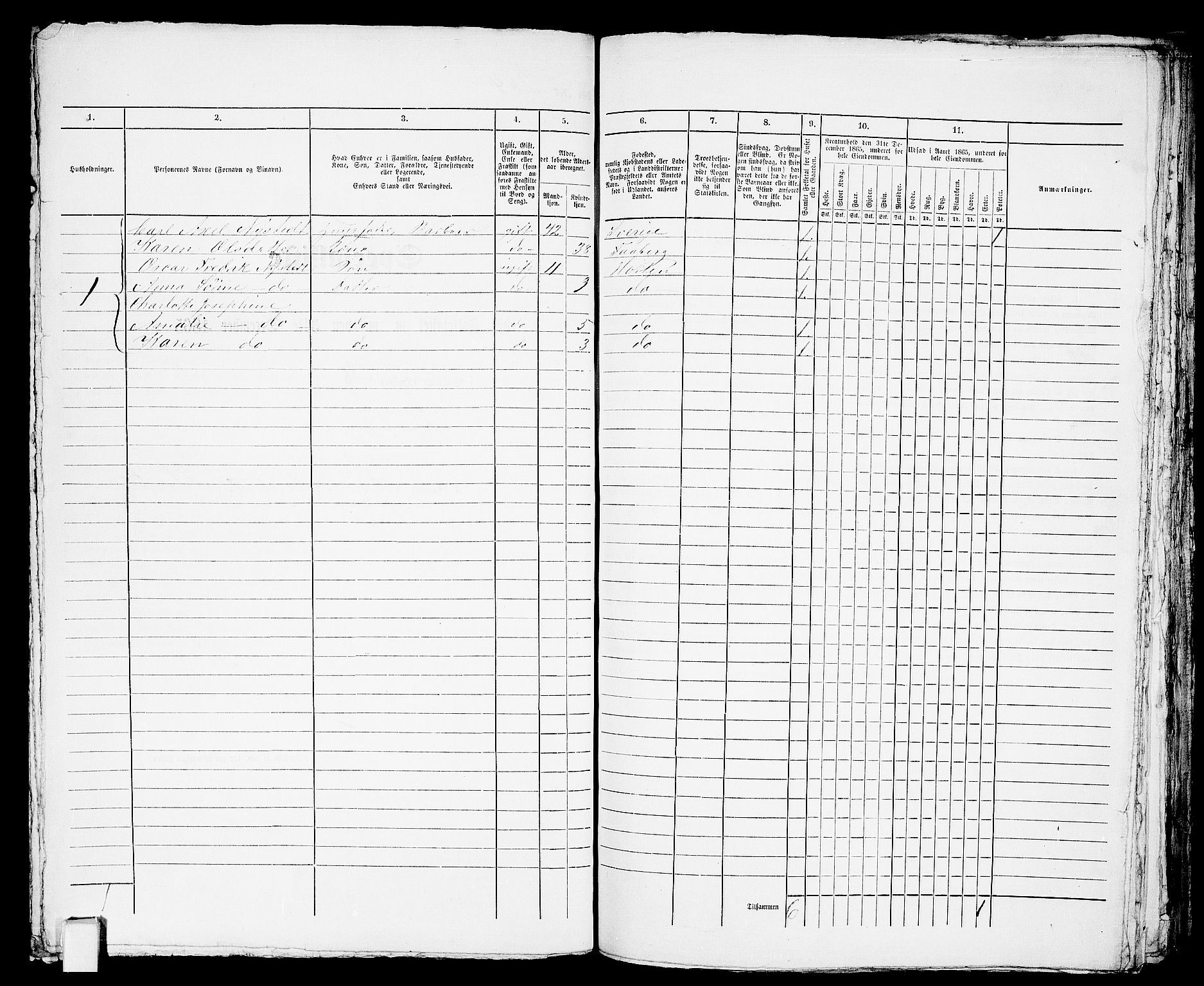 RA, 1865 census for Horten, 1865, p. 765