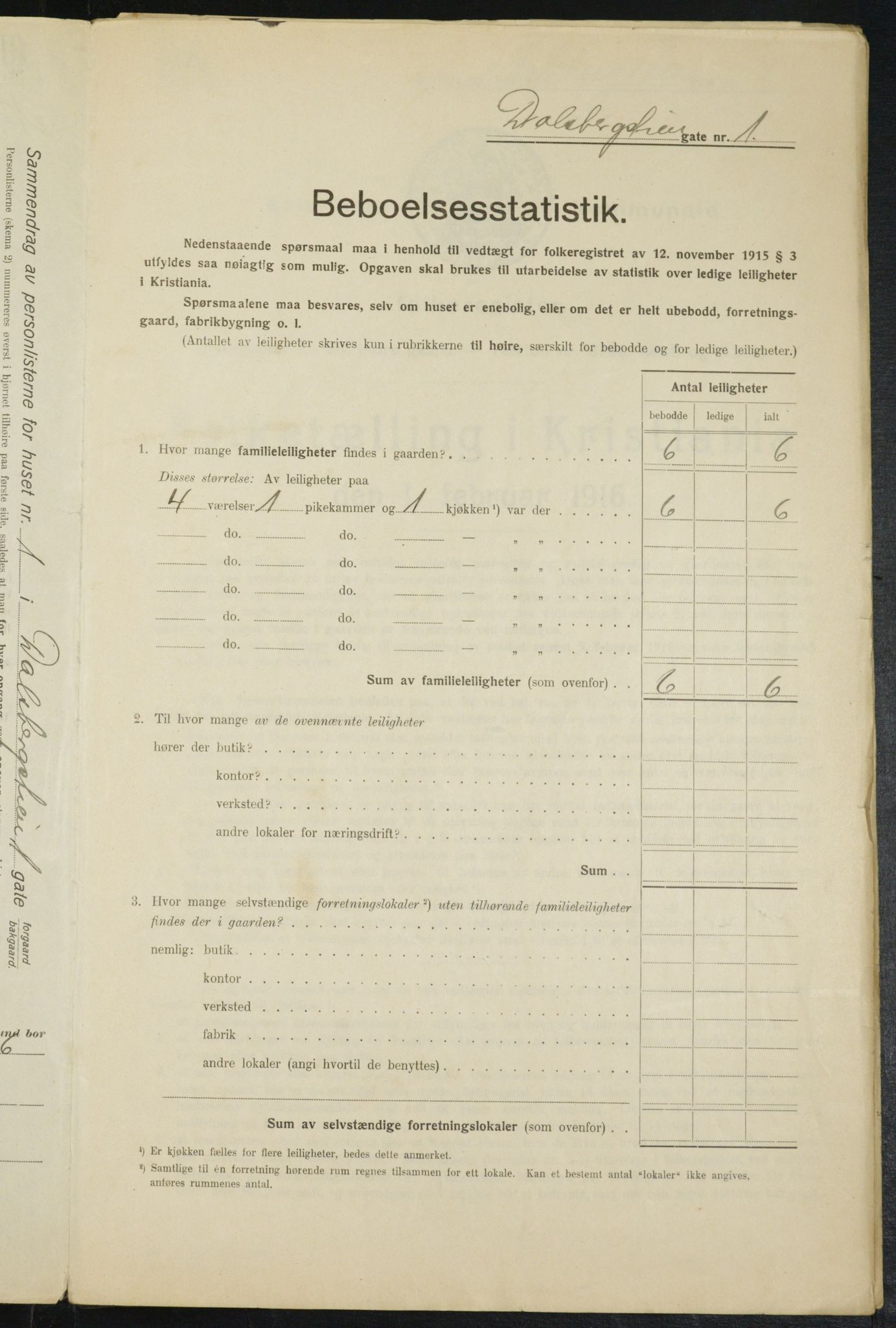 OBA, Municipal Census 1916 for Kristiania, 1916, p. 14070