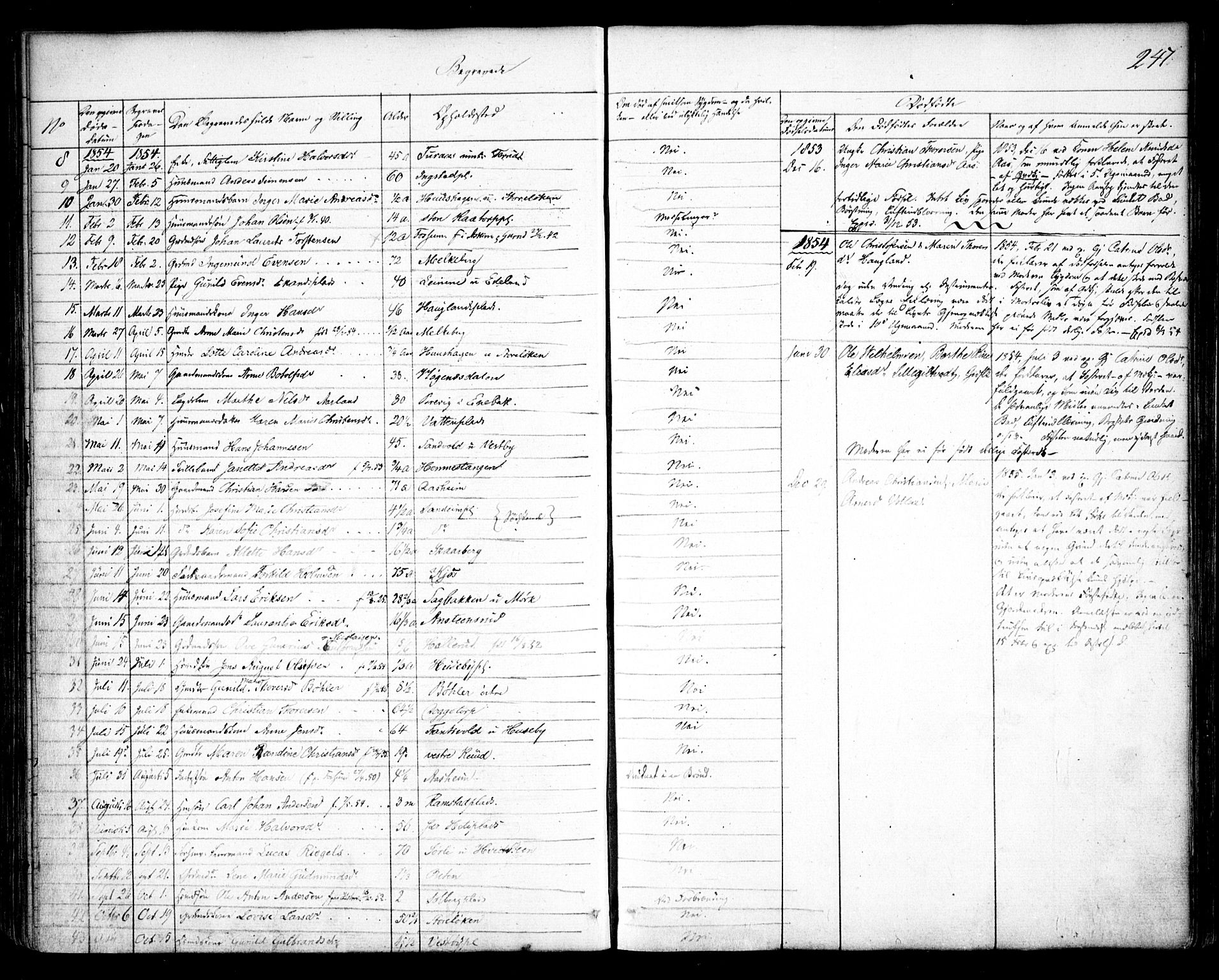 Spydeberg prestekontor Kirkebøker, SAO/A-10924/F/Fa/L0005: Parish register (official) no. I 5, 1842-1862, p. 247