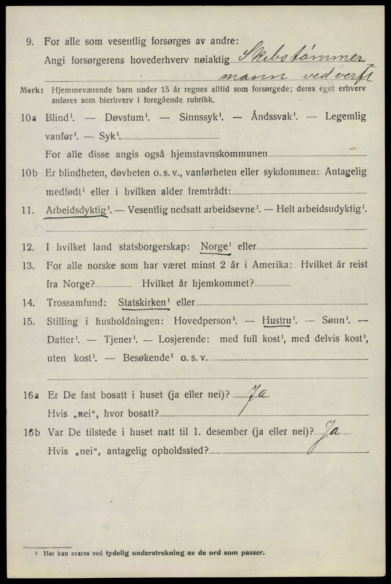 SAO, 1920 census for Moss land district, 1920, p. 2508