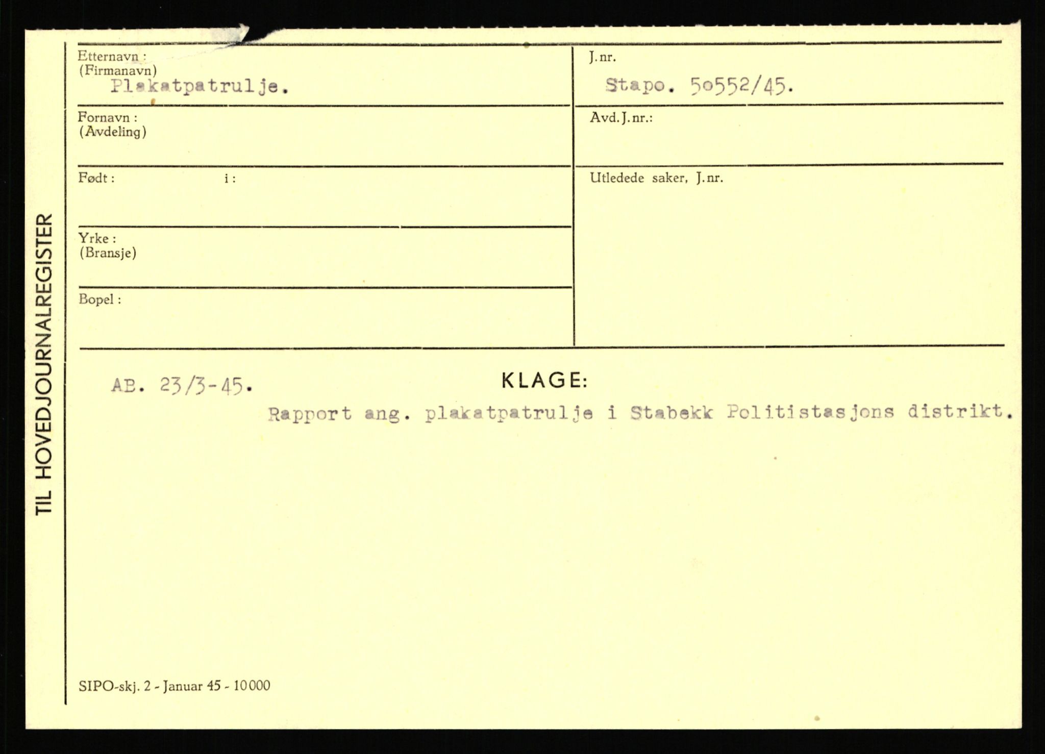 Statspolitiet - Hovedkontoret / Osloavdelingen, AV/RA-S-1329/C/Ca/L0012: Oanæs - Quistgaard	, 1943-1945, p. 4583