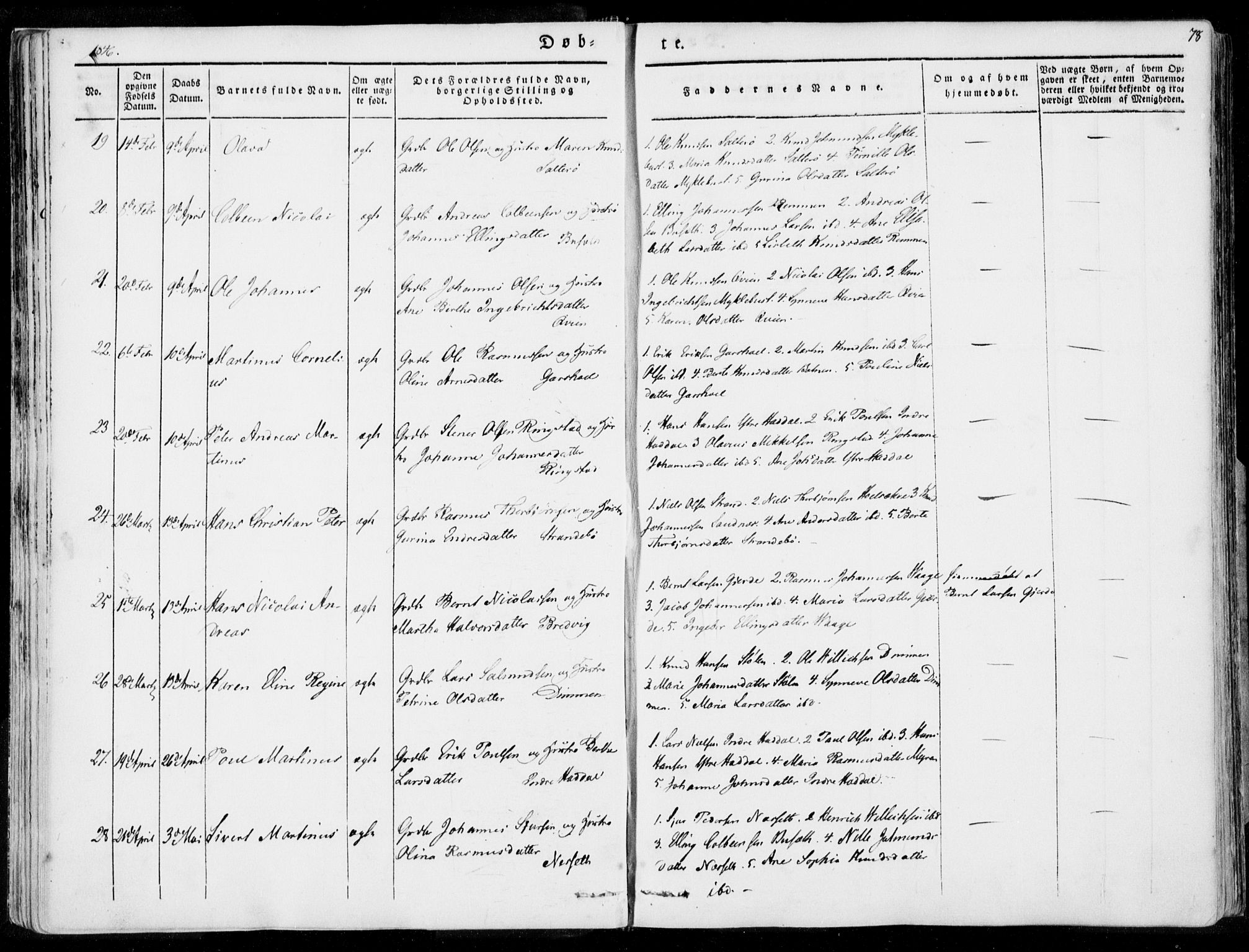 Ministerialprotokoller, klokkerbøker og fødselsregistre - Møre og Romsdal, AV/SAT-A-1454/509/L0104: Parish register (official) no. 509A02, 1833-1847, p. 78