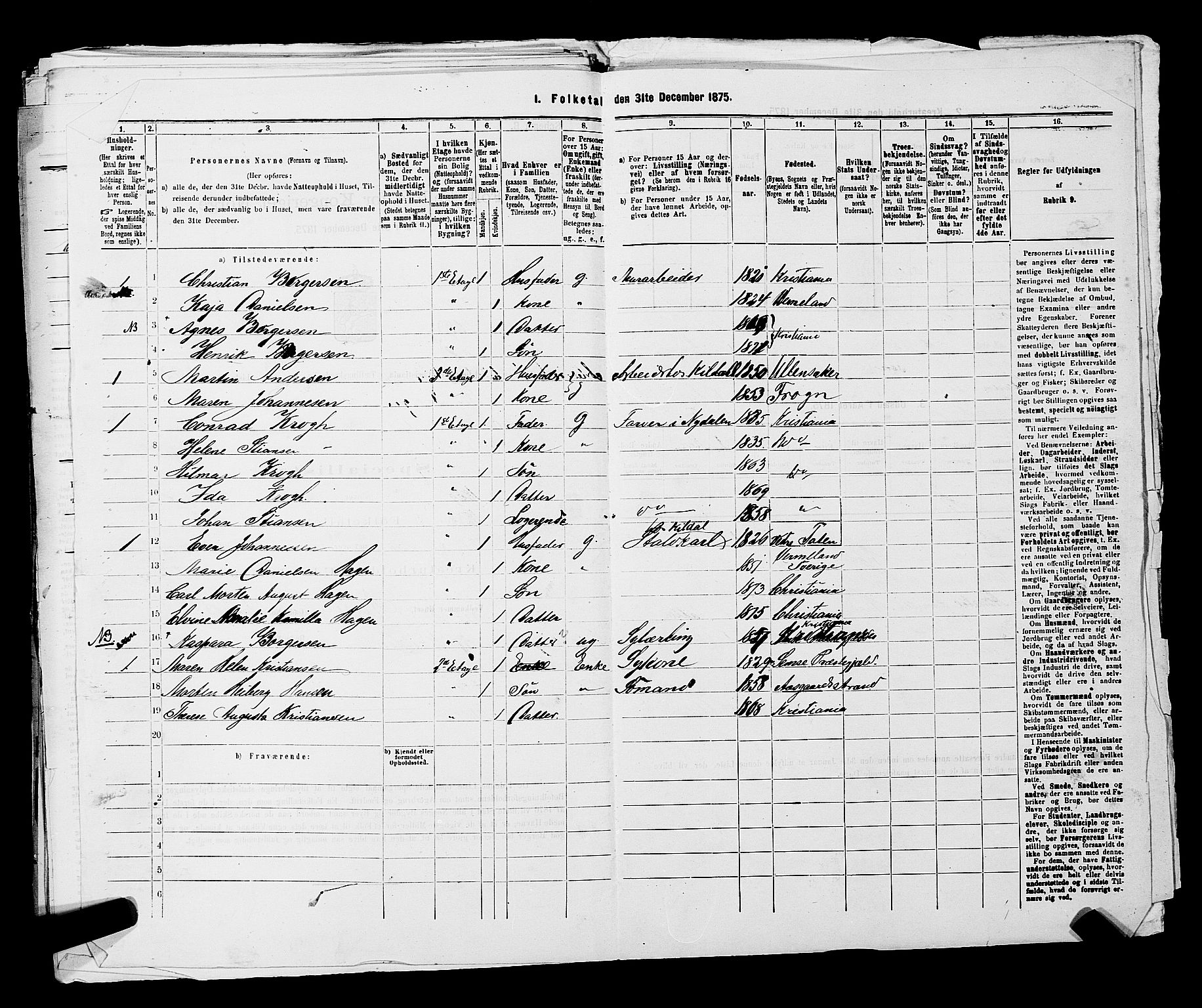 RA, 1875 census for 0301 Kristiania, 1875, p. 6700