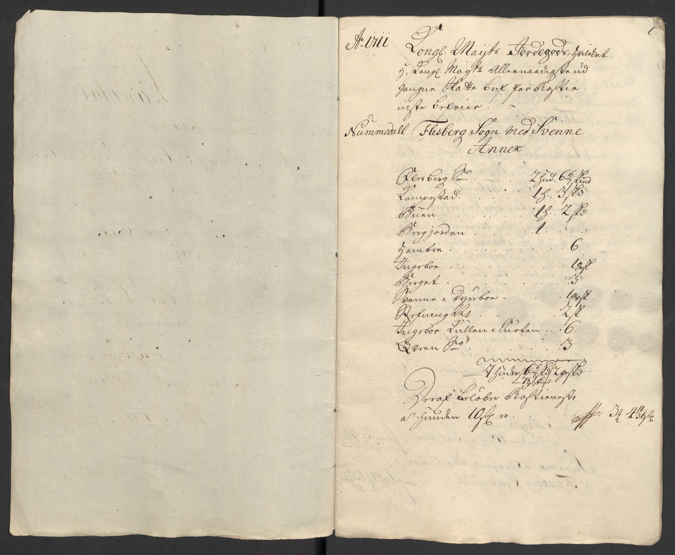 Rentekammeret inntil 1814, Reviderte regnskaper, Fogderegnskap, AV/RA-EA-4092/R24/L1586: Fogderegnskap Numedal og Sandsvær, 1711, p. 358