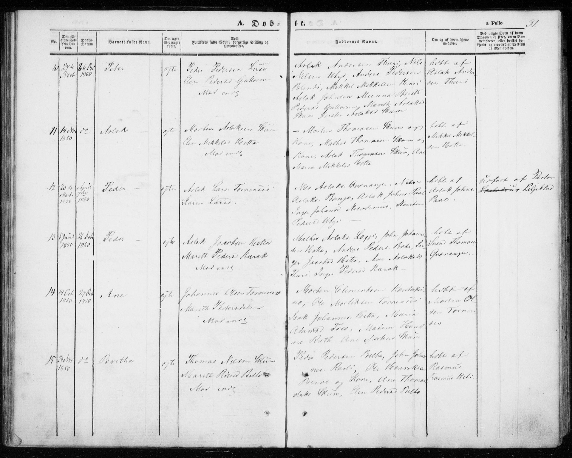 Kautokeino sokneprestembete, SATØ/S-1340/H/Ha/L0002.kirke: Parish register (official) no. 2, 1843-1861, p. 31