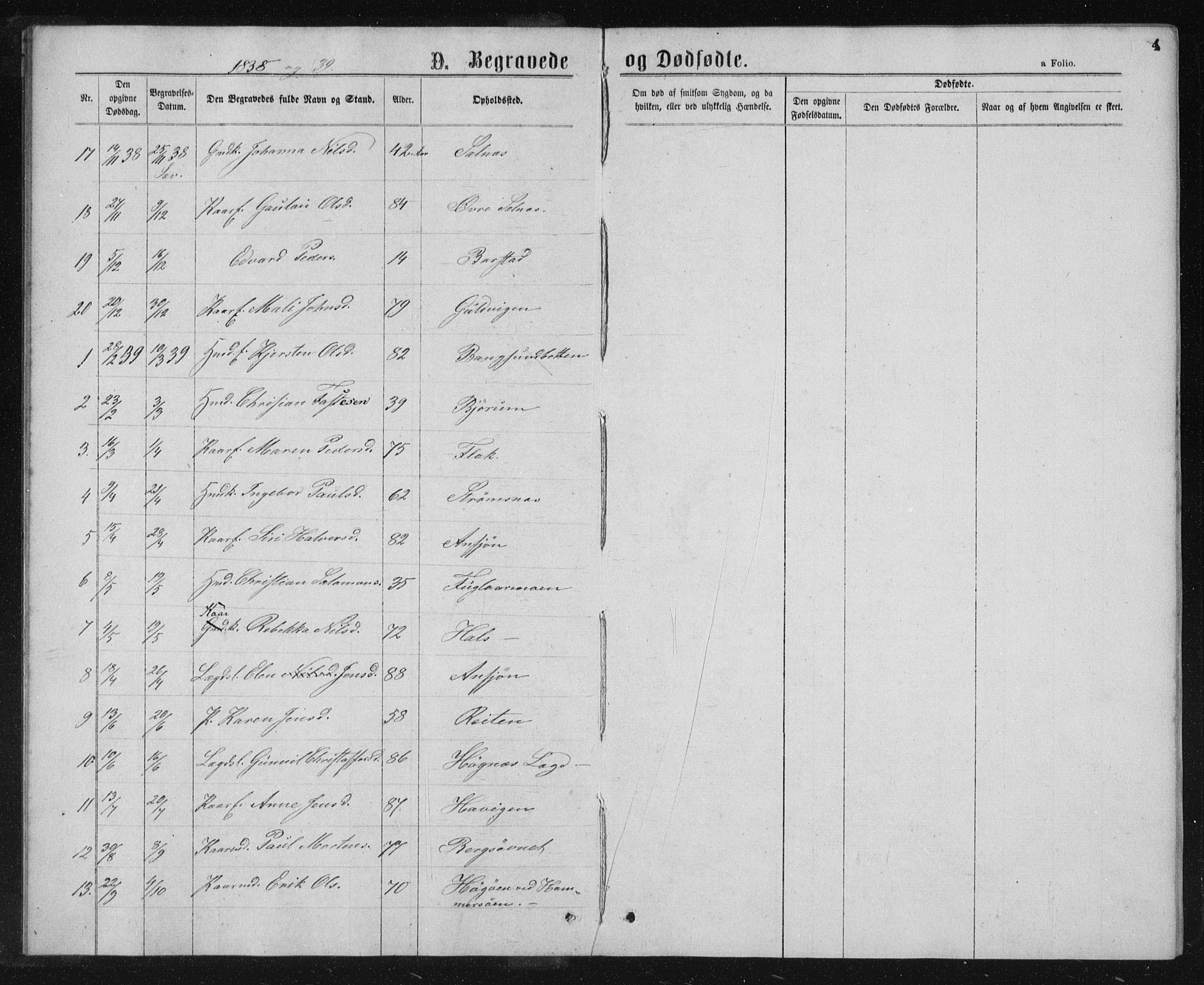 Ministerialprotokoller, klokkerbøker og fødselsregistre - Nord-Trøndelag, SAT/A-1458/768/L0569: Parish register (official) no. 768A04, 1836-1865, p. 4