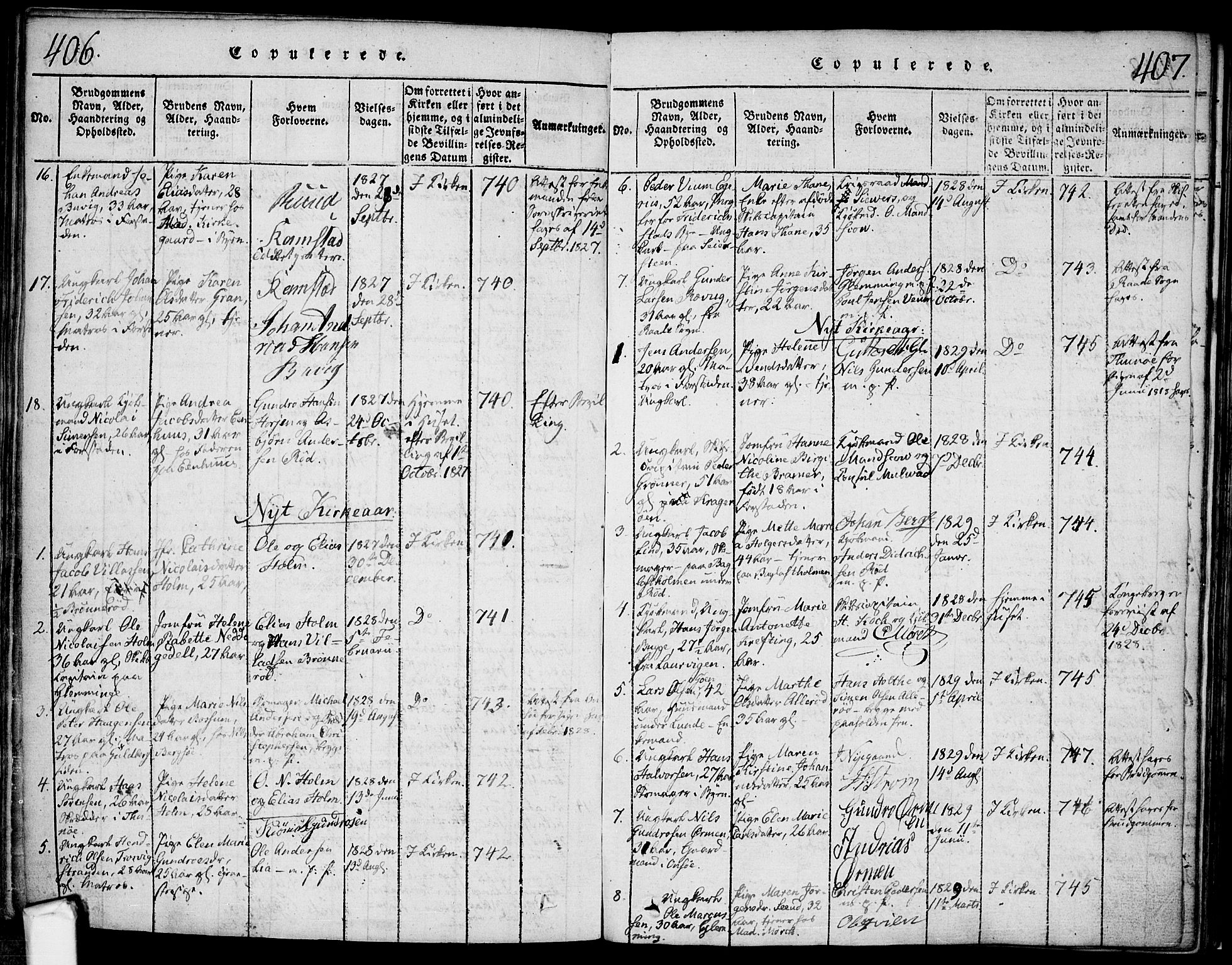 Glemmen prestekontor Kirkebøker, SAO/A-10908/F/Fa/L0004: Parish register (official) no. 4, 1816-1838, p. 406-407