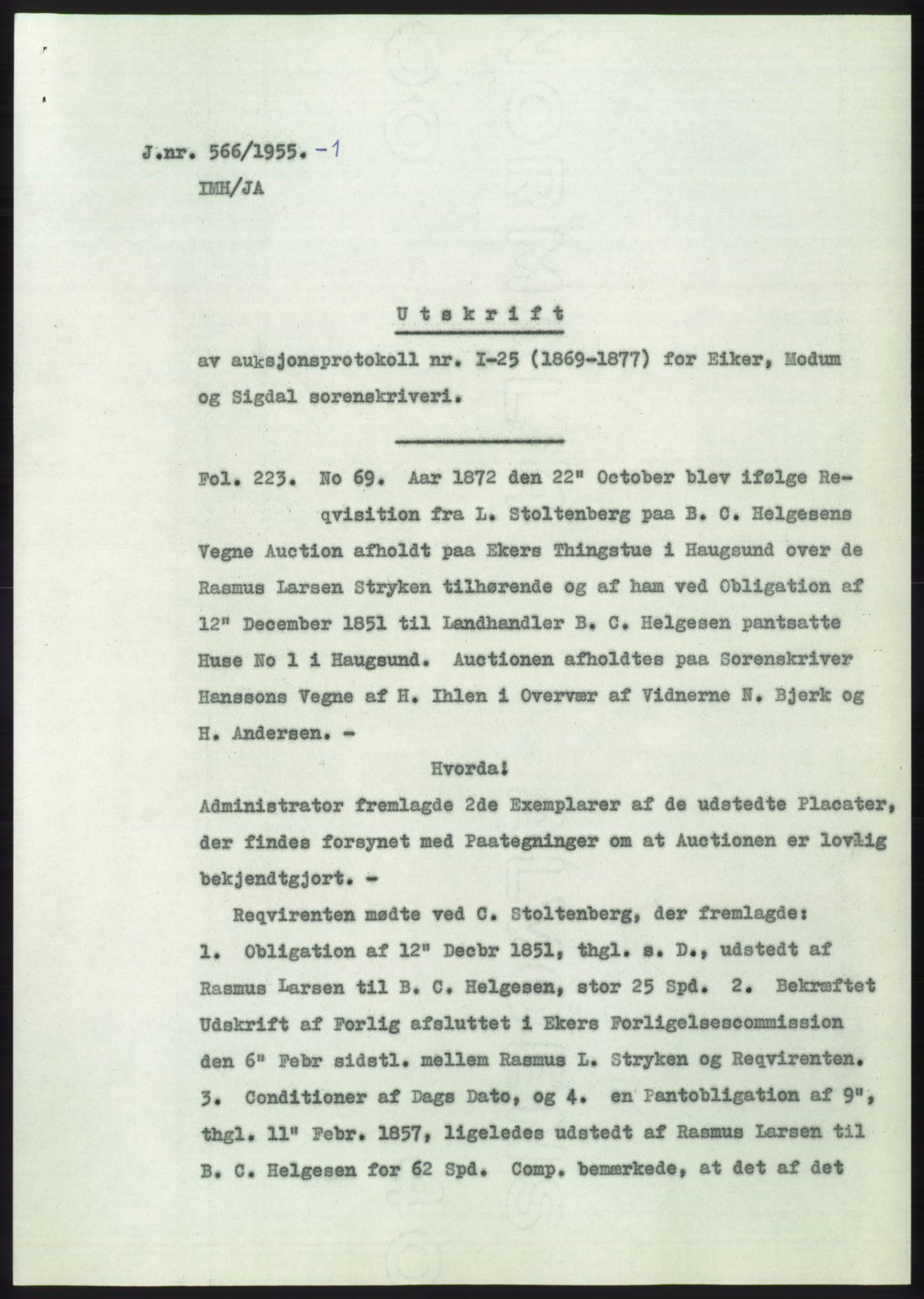 Statsarkivet i Kongsberg, SAKO/A-0001, 1955, p. 336