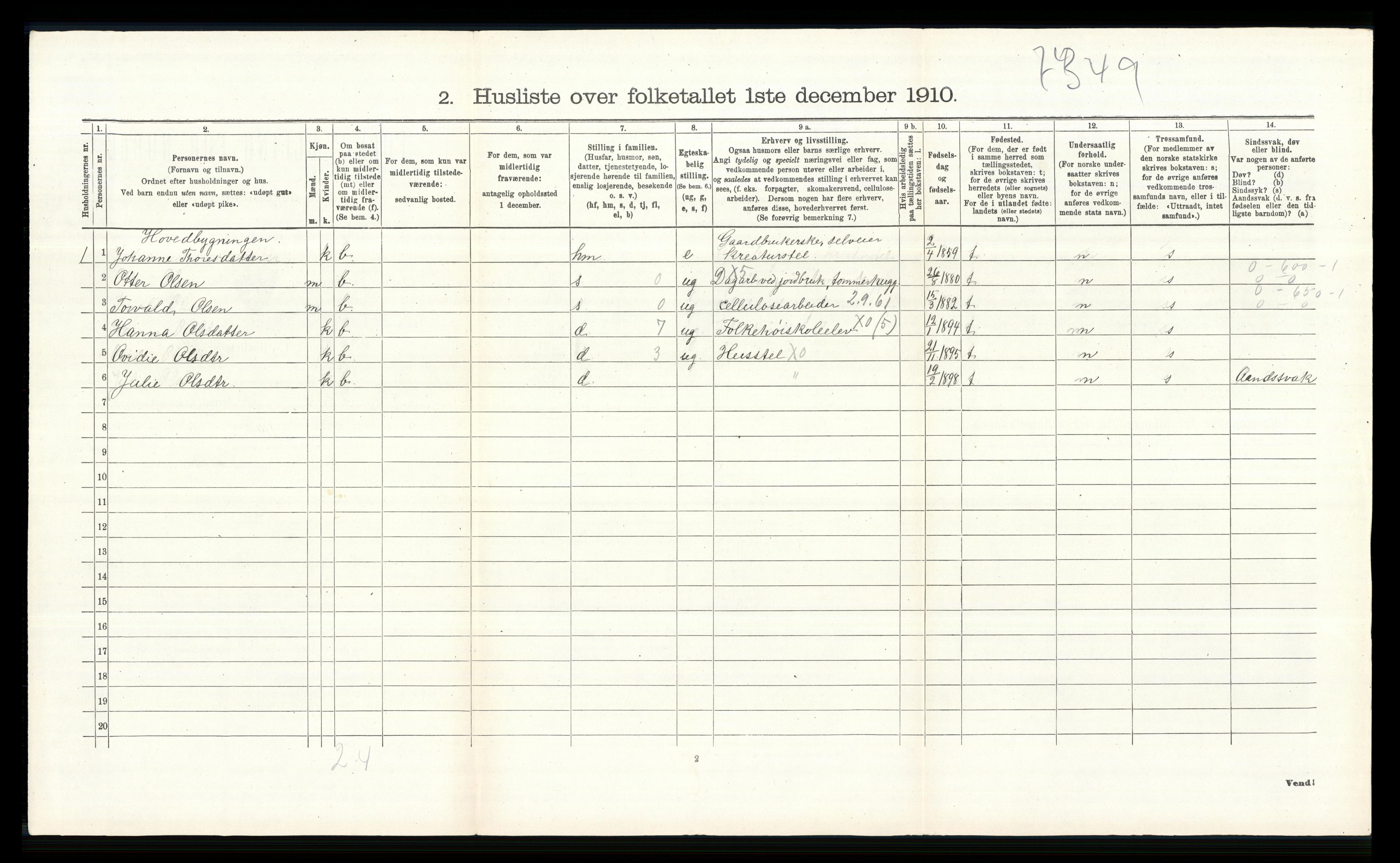 RA, 1910 census for Øvre Eiker, 1910, p. 844