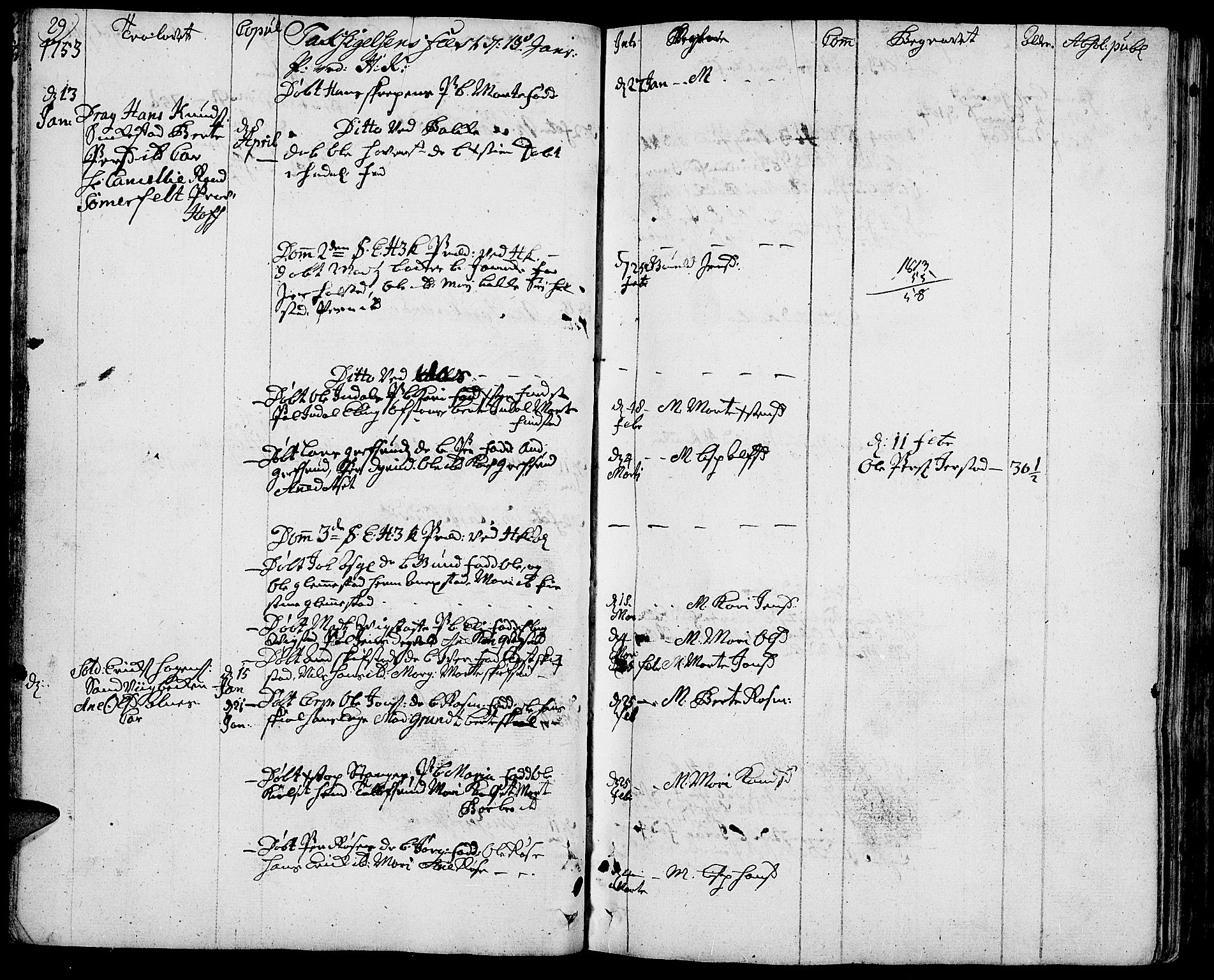 Toten prestekontor, AV/SAH-PREST-102/H/Ha/Haa/L0004: Parish register (official) no. 4, 1751-1761, p. 29