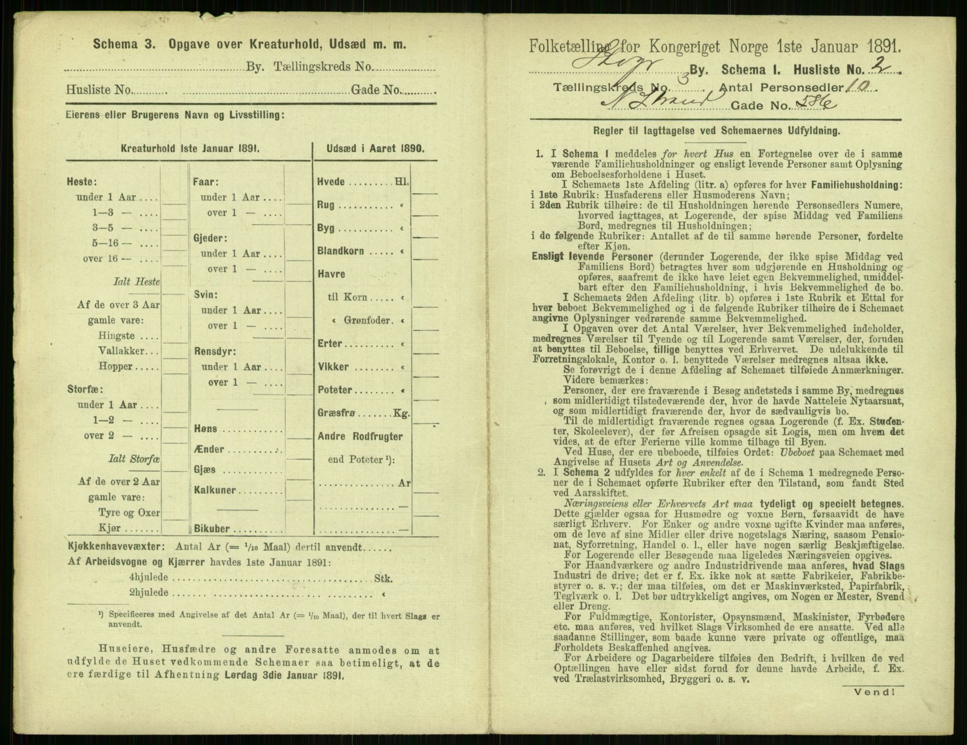 RA, 1891 census for 1103 Stavanger, 1891, p. 469