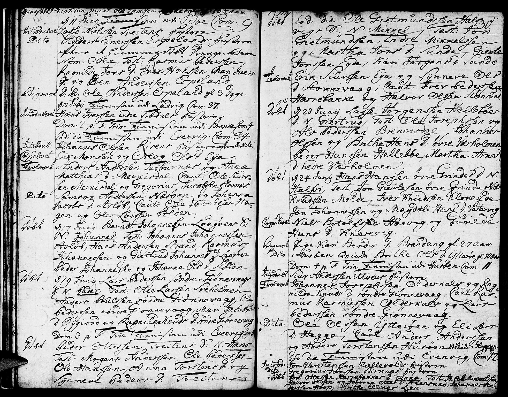 Gulen sokneprestembete, SAB/A-80201/H/Haa/Haaa/L0013: Parish register (official) no. A 13, 1776-1787, p. 30