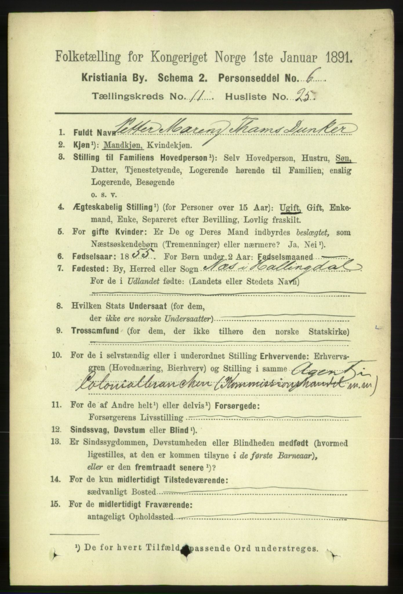 RA, 1891 census for 0301 Kristiania, 1891, p. 5288