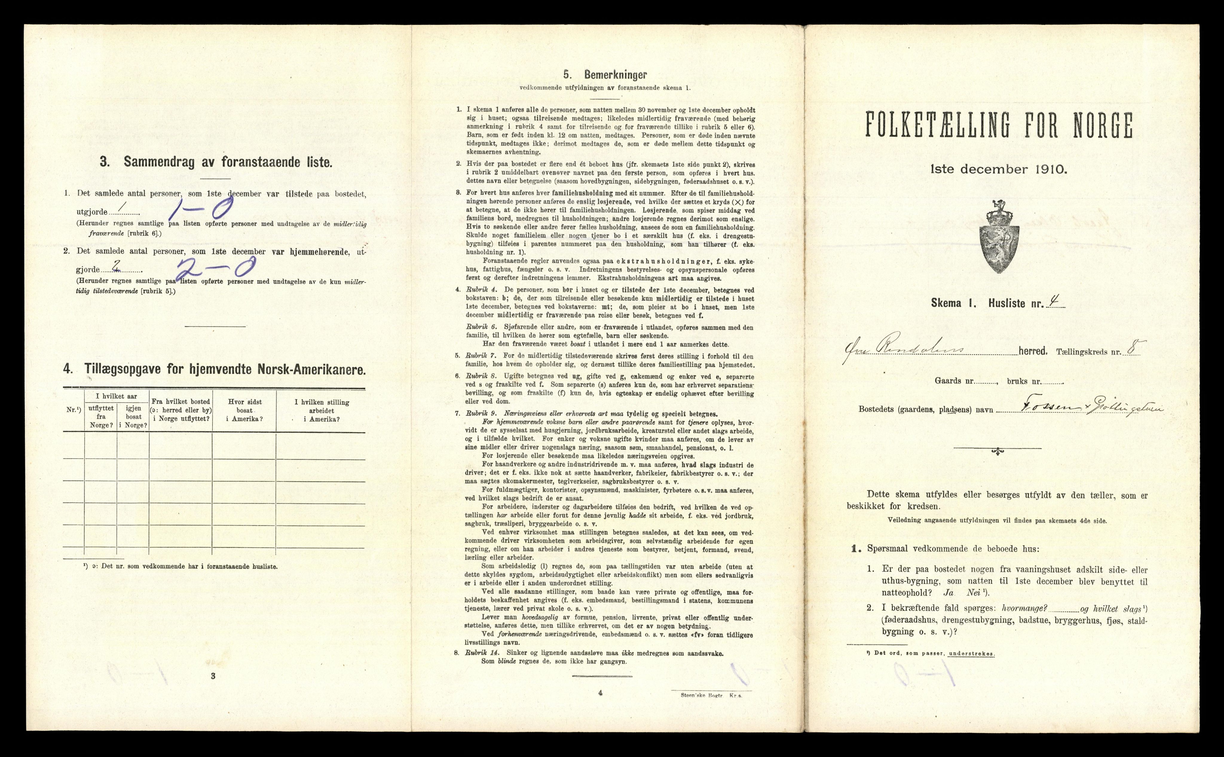 RA, 1910 census for Øvre Rendal, 1910, p. 544