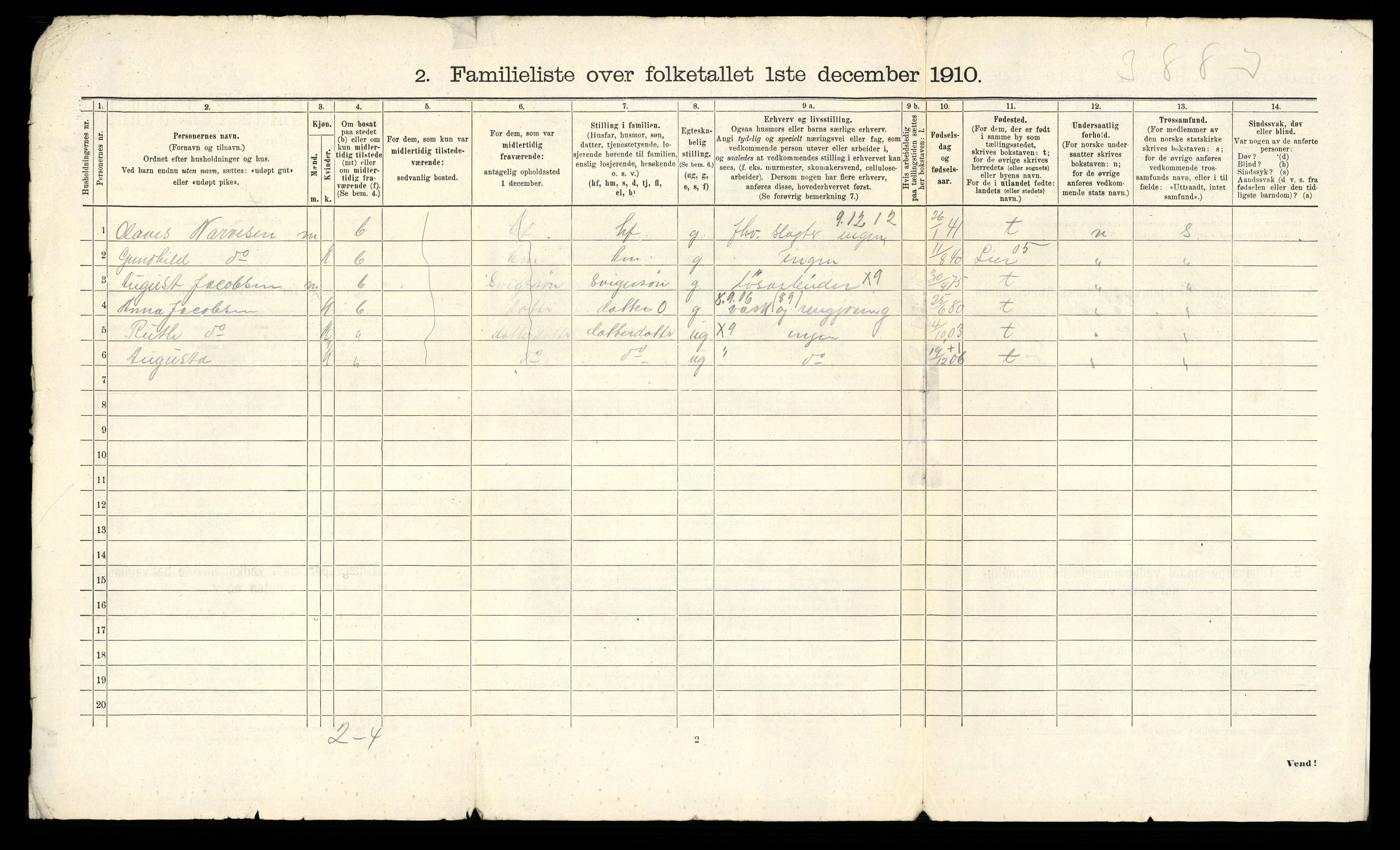 RA, 1910 census for Drammen, 1910, p. 4807