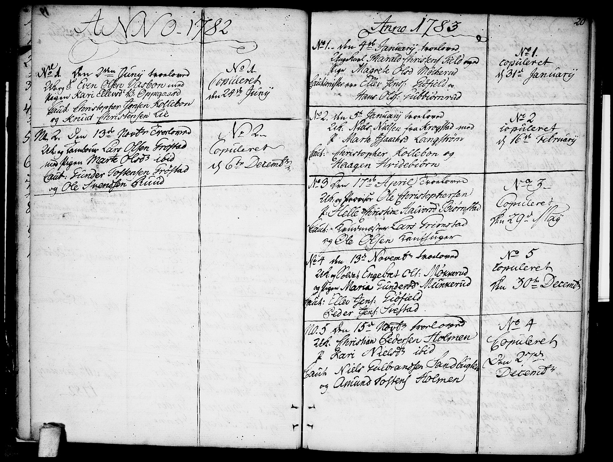 Nesodden prestekontor Kirkebøker, SAO/A-10013/F/Fa/L0004: Parish register (official) no. I 4, 1780-1792, p. 20