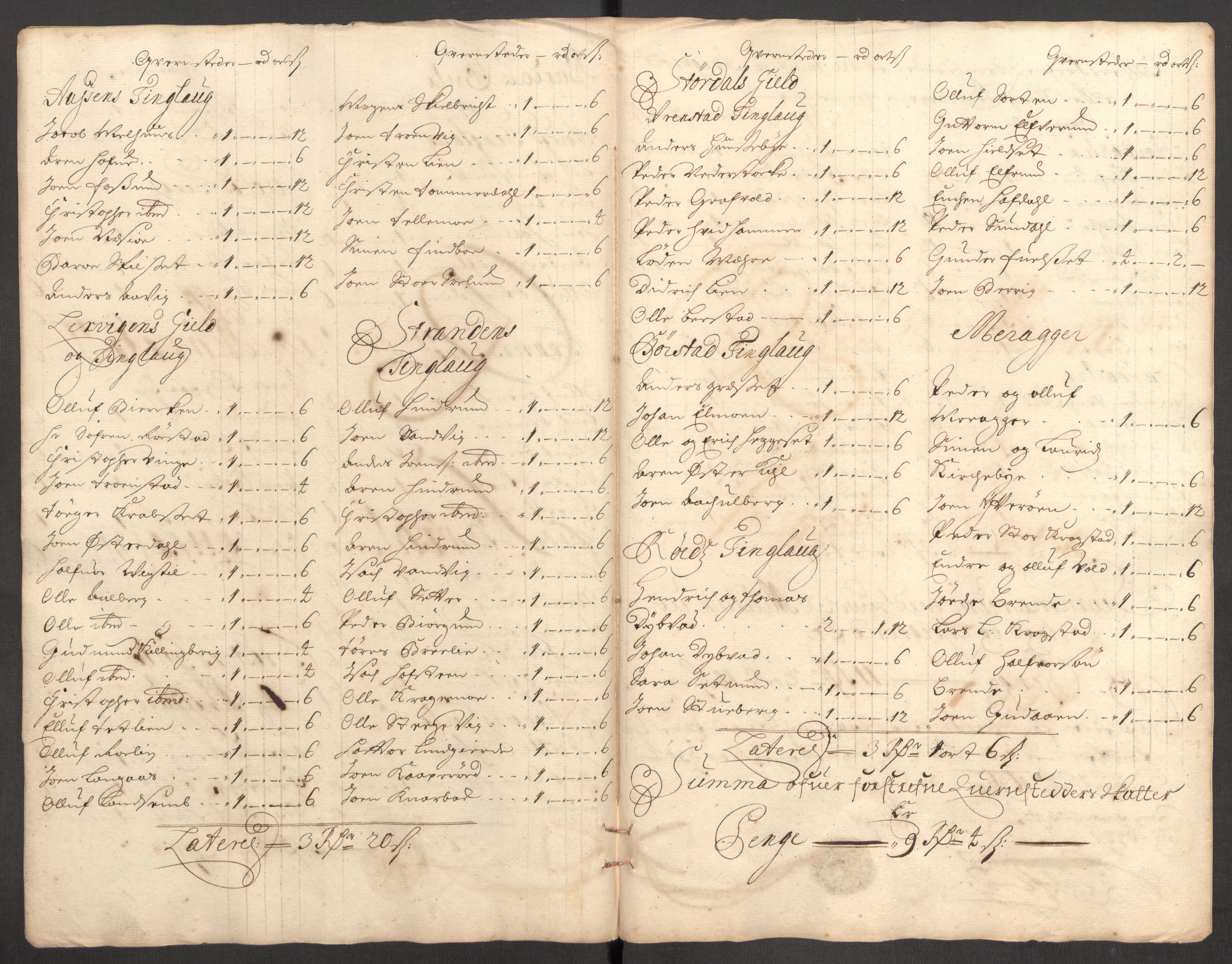 Rentekammeret inntil 1814, Reviderte regnskaper, Fogderegnskap, RA/EA-4092/R62/L4188: Fogderegnskap Stjørdal og Verdal, 1696, p. 128