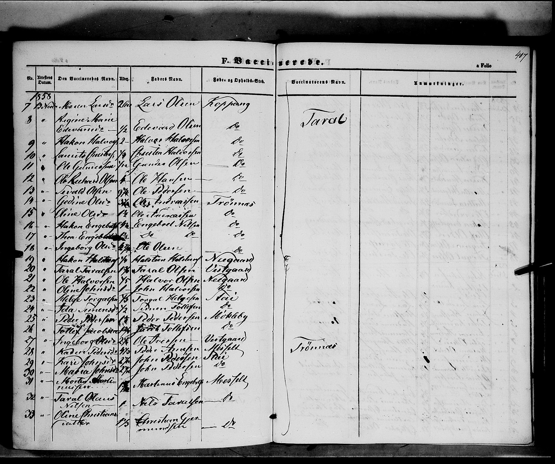 Åmot prestekontor, Hedmark, AV/SAH-PREST-056/H/Ha/Haa/L0006: Parish register (official) no. 6, 1842-1861, p. 407