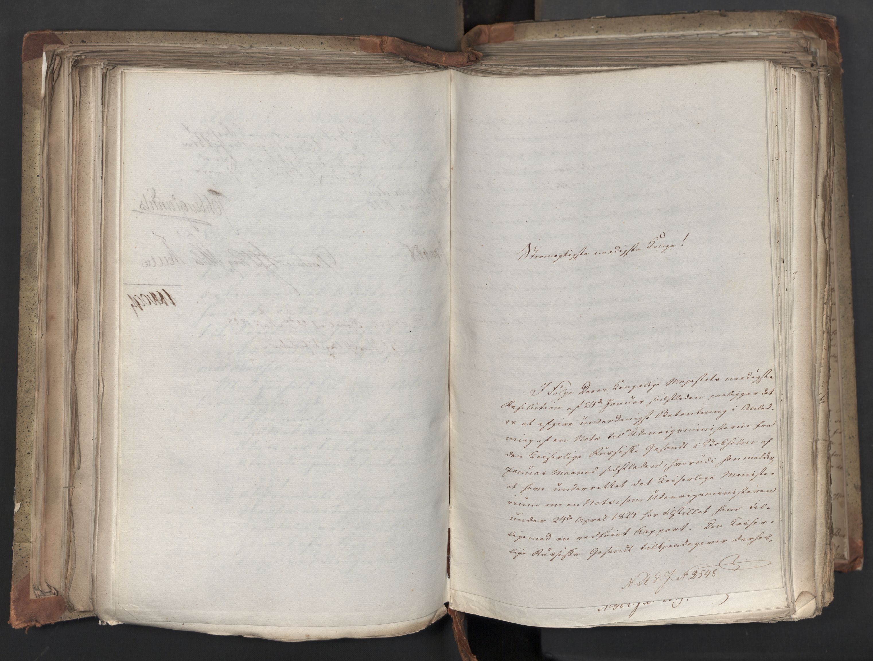 Statsrådsavdelingen i Stockholm, AV/RA-S-1003/D/Da/L0042: Regjeringsinnstillinger nr. 2467-2705, 1825, p. 248