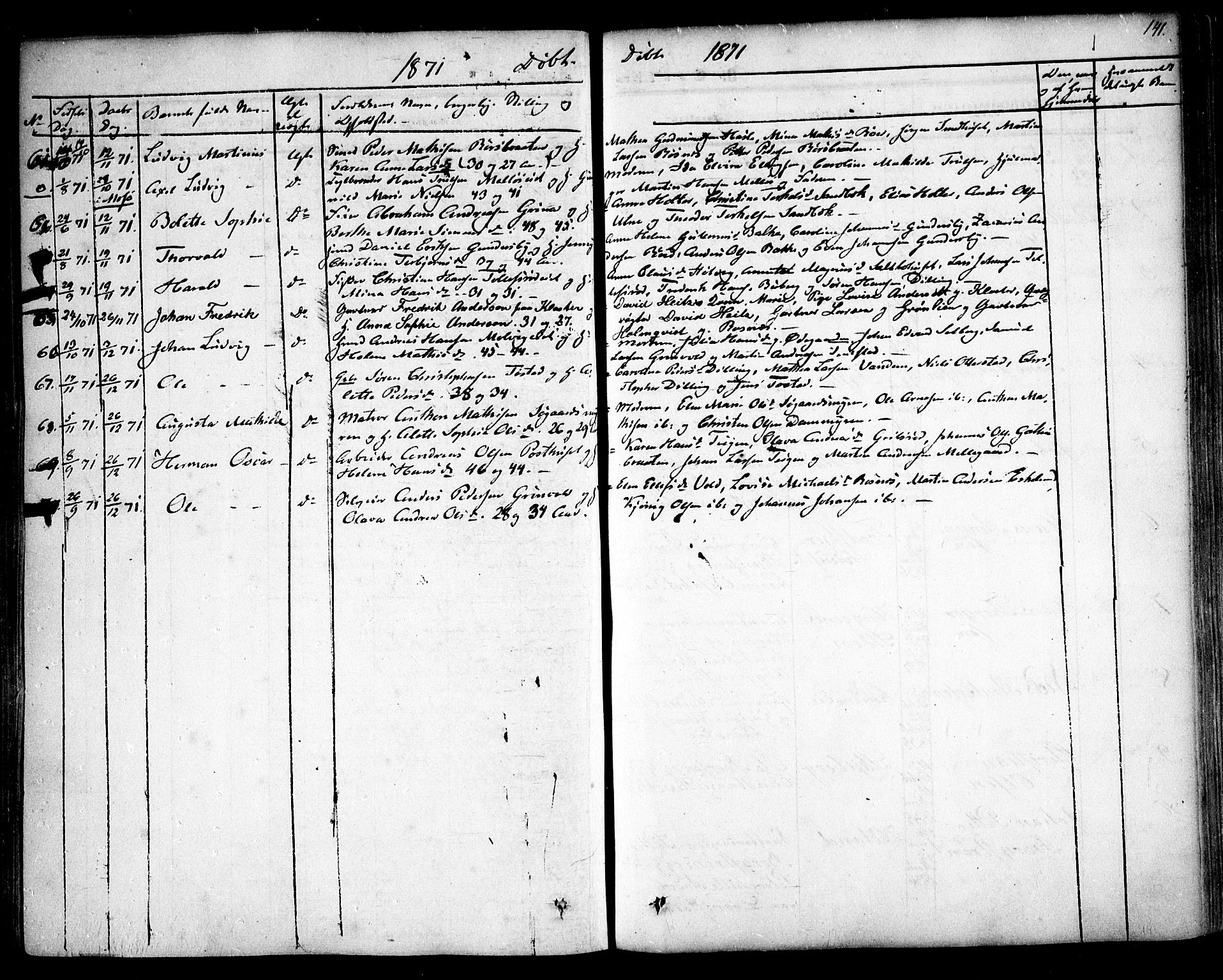 Rygge prestekontor Kirkebøker, SAO/A-10084b/F/Fa/L0005: Parish register (official) no. 5, 1852-1871, p. 141
