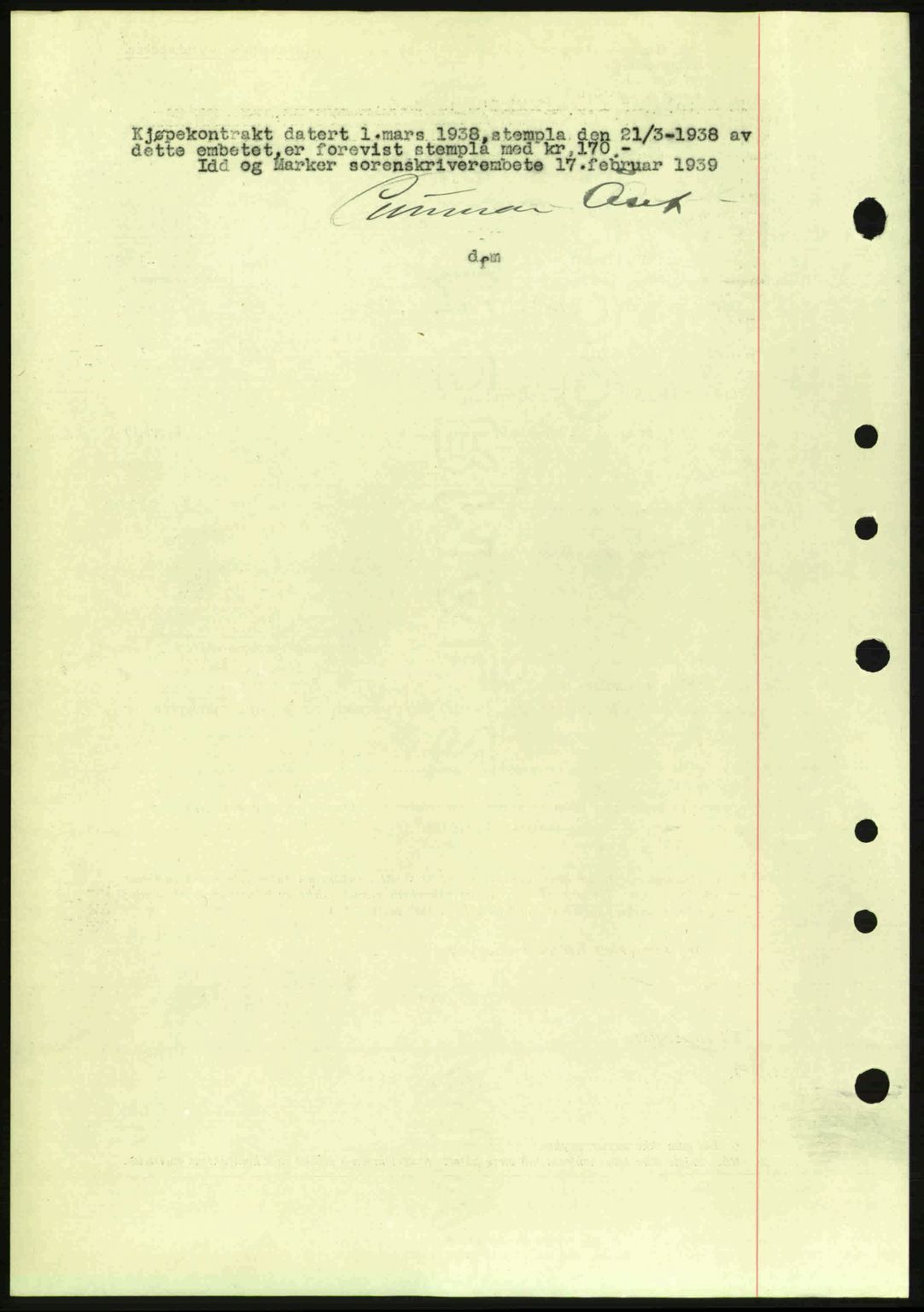 Idd og Marker sorenskriveri, AV/SAO-A-10283/G/Gb/Gbb/L0003: Mortgage book no. A3, 1938-1939, Diary no: : 235/1939