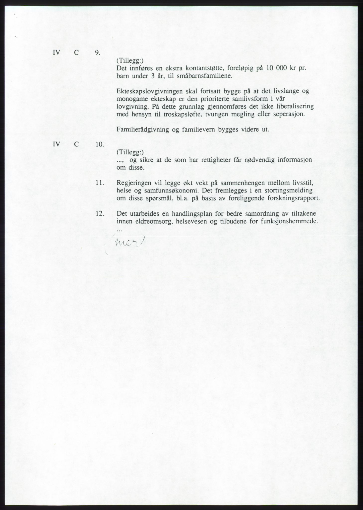 Forhandlingsmøtene 1989 mellom Høyre, KrF og Senterpartiet om dannelse av regjering, AV/RA-PA-0697/A/L0001: Forhandlingsprotokoll med vedlegg, 1989, p. 26