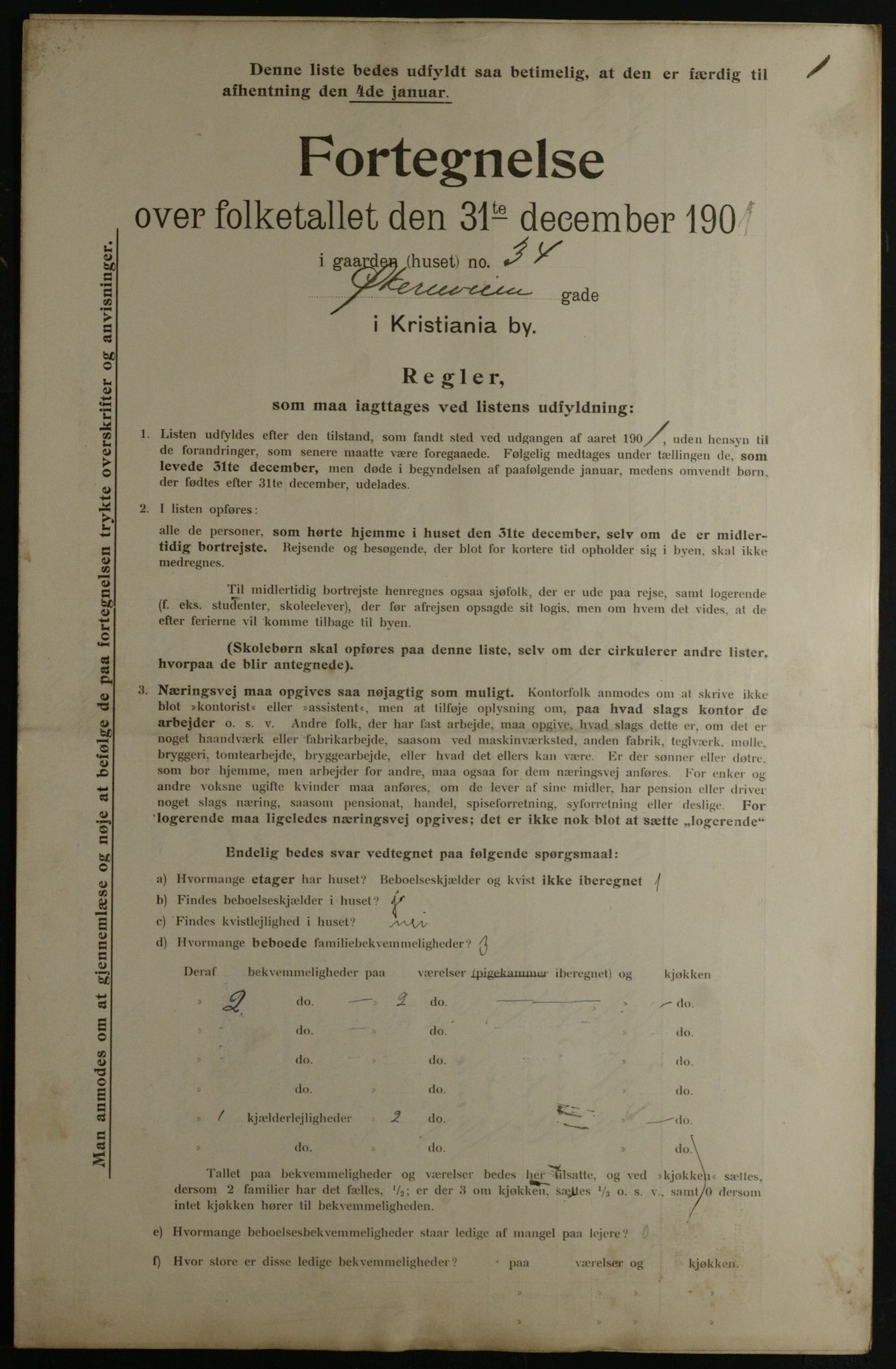 OBA, Municipal Census 1901 for Kristiania, 1901, p. 19674