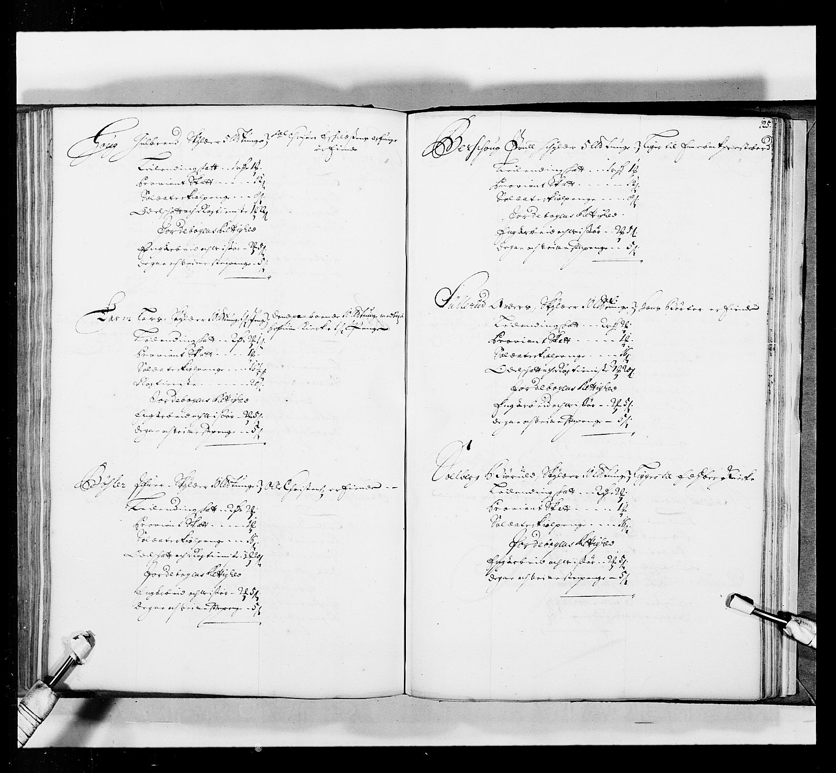 Stattholderembetet 1572-1771, AV/RA-EA-2870/Ek/L0035/0001: Jordebøker 1662-1720: / Matrikkel for Nedre Romerike, 1695, p. 124b-125a