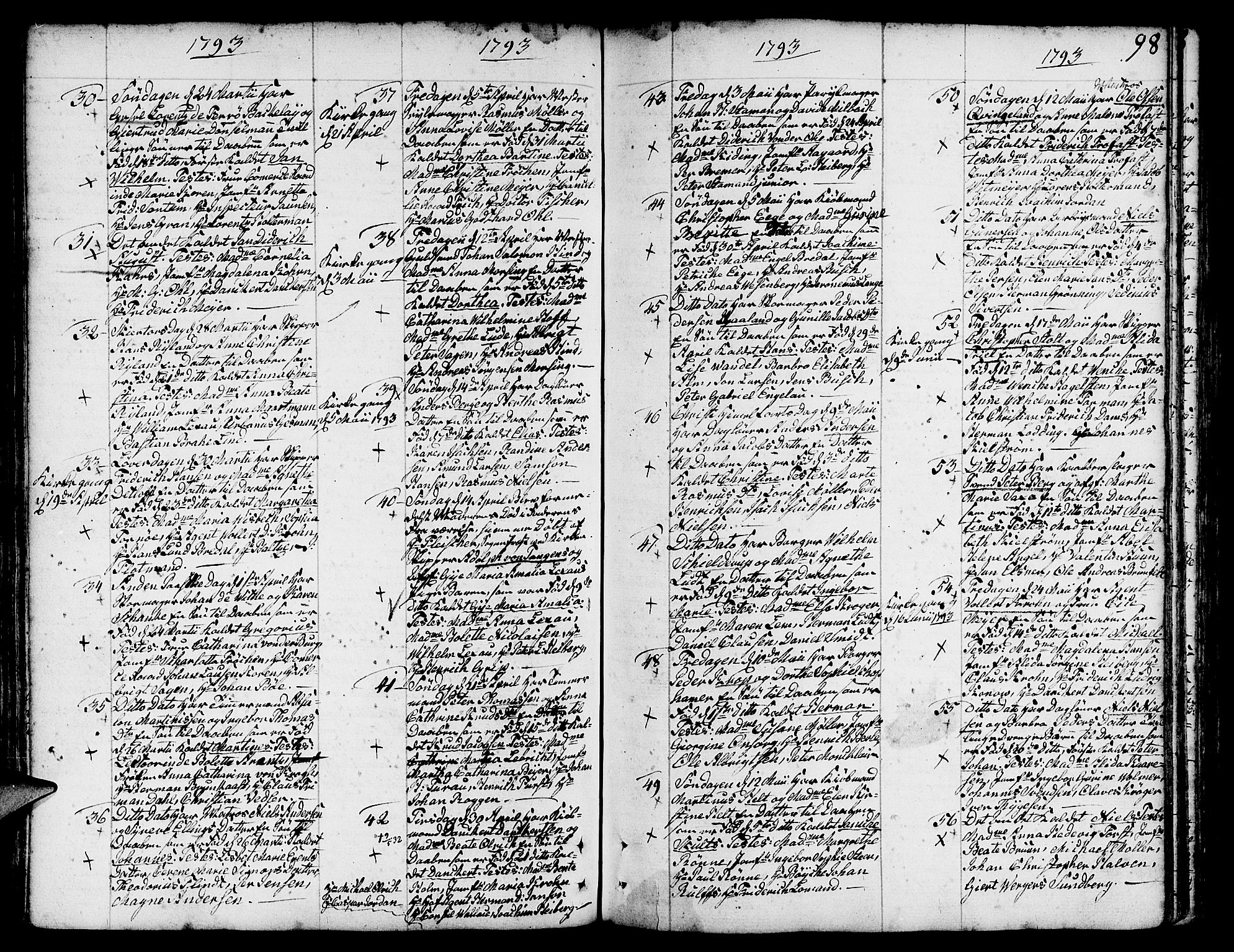 Nykirken Sokneprestembete, AV/SAB-A-77101/H/Haa/L0005: Parish register (official) no. A 5, 1775-1808, p. 98