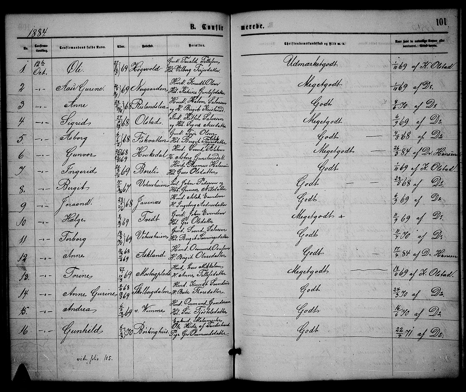 Åmli sokneprestkontor, SAK/1111-0050/F/Fb/Fbc/L0003: Parish register (copy) no. B 3, 1868-1888, p. 101