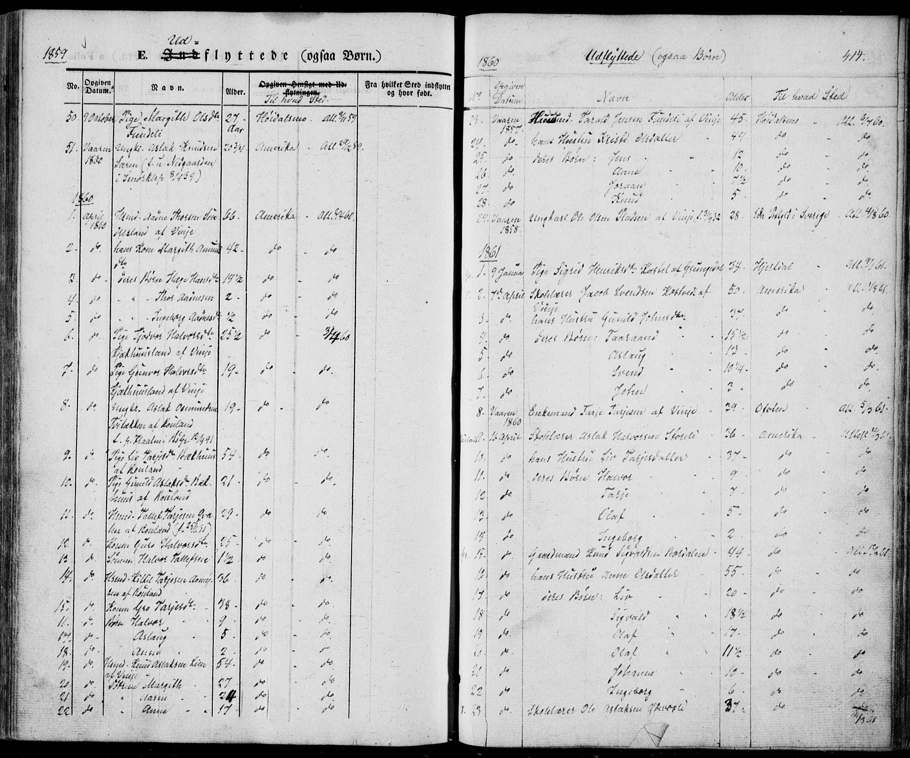 Vinje kirkebøker, SAKO/A-312/F/Fa/L0004: Parish register (official) no. I 4, 1843-1869, p. 414