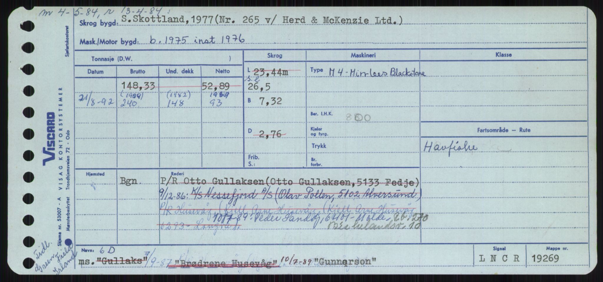 Sjøfartsdirektoratet med forløpere, Skipsmålingen, AV/RA-S-1627/H/Ha/L0002/0002: Fartøy, Eik-Hill / Fartøy, G-Hill, p. 339