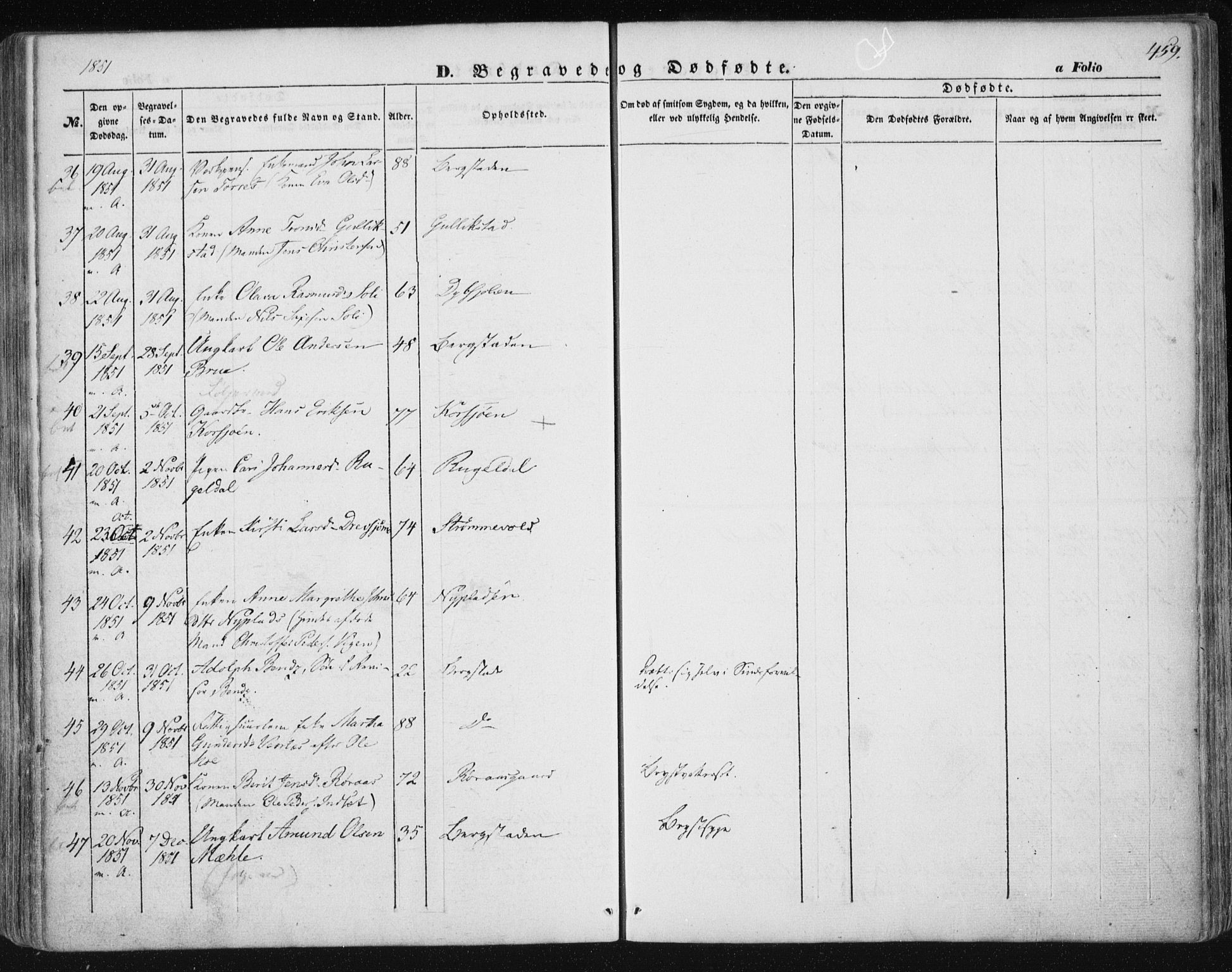 Ministerialprotokoller, klokkerbøker og fødselsregistre - Sør-Trøndelag, SAT/A-1456/681/L0931: Parish register (official) no. 681A09, 1845-1859, p. 459