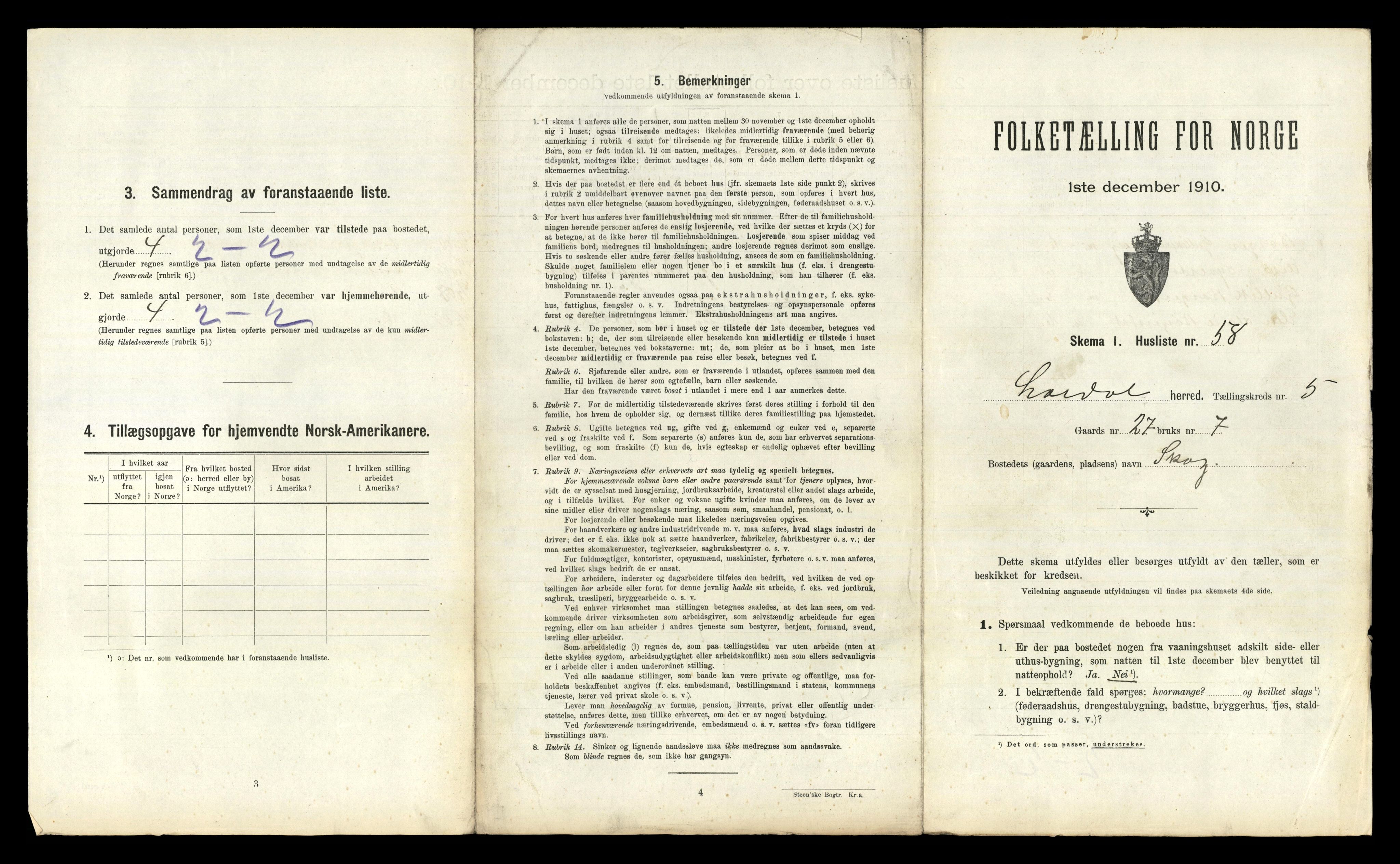 RA, 1910 census for Lardal, 1910, p. 760