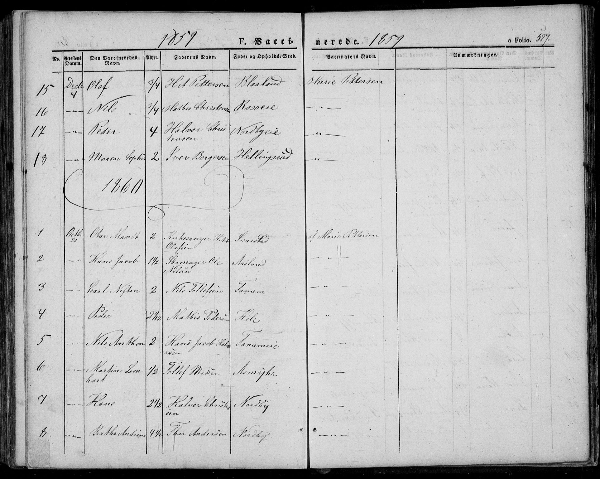 Lardal kirkebøker, AV/SAKO-A-350/F/Fa/L0006: Parish register (official) no. I 6, 1835-1860, p. 527