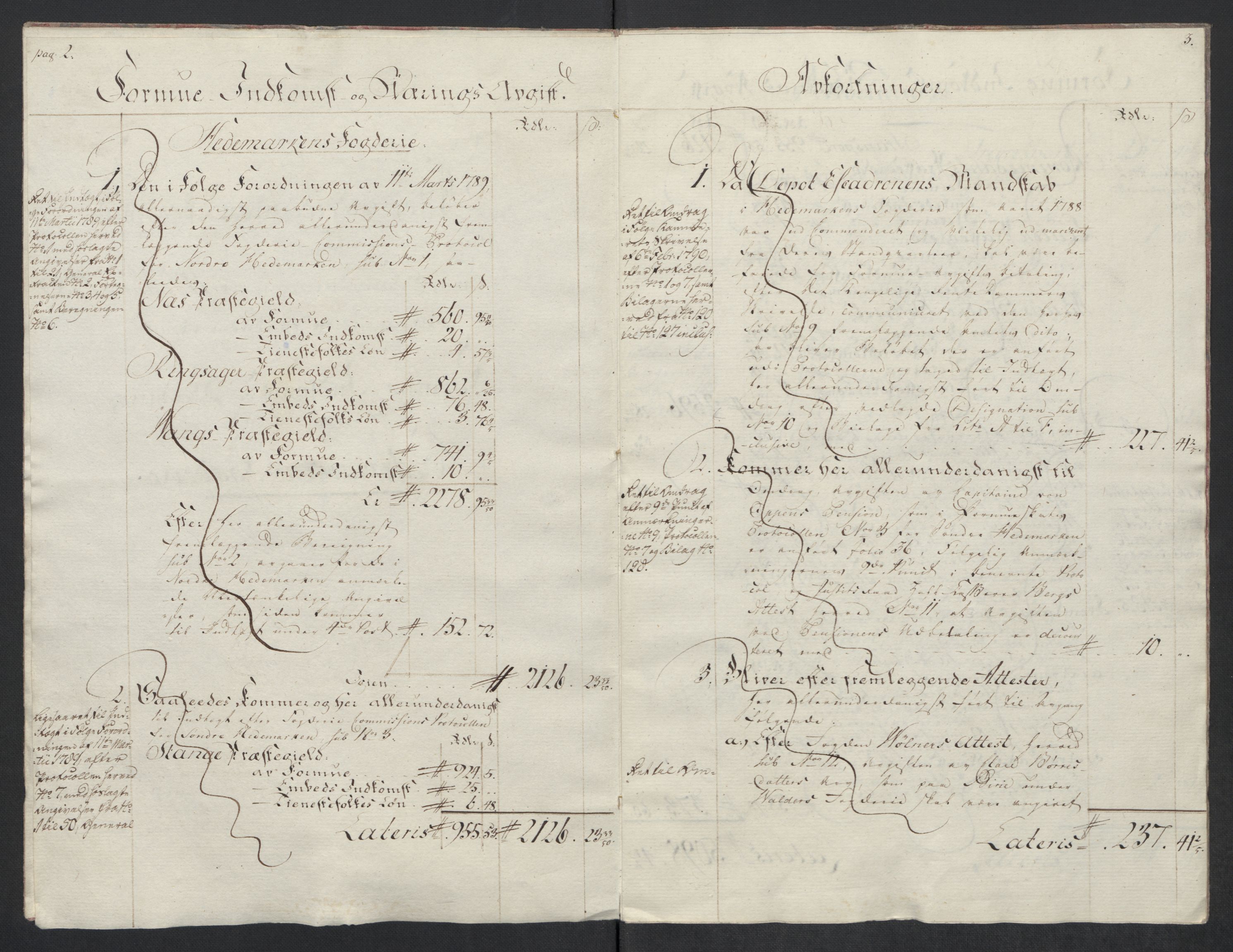 Rentekammeret inntil 1814, Reviderte regnskaper, Mindre regnskaper, AV/RA-EA-4068/Rf/Rfe/L0011: Gudbrandsdalen fogderi. Hedmark fogderi, 1789, p. 298