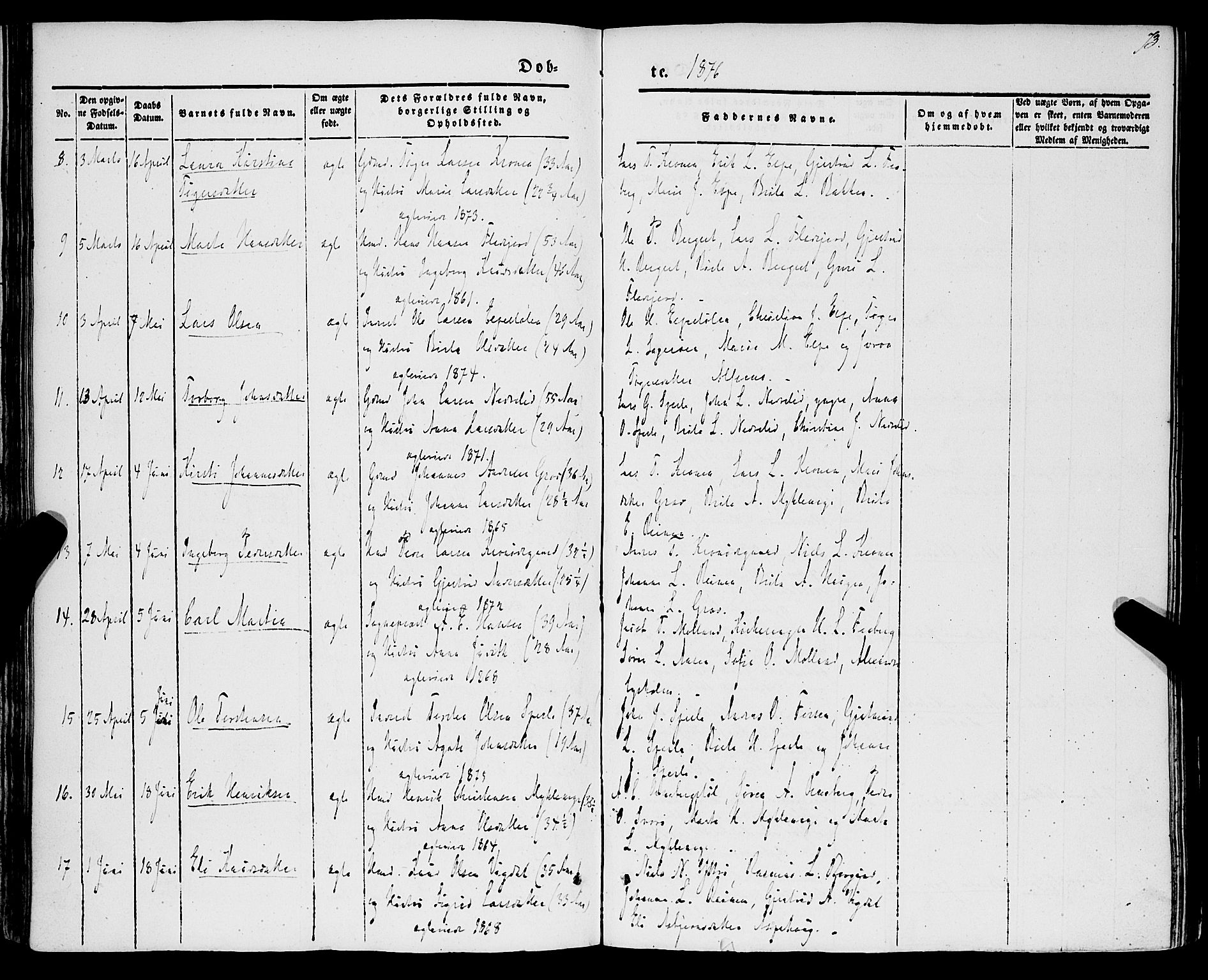 Jostedal sokneprestembete, AV/SAB-A-80601/H/Haa/Haaa/L0005: Parish register (official) no. A 5, 1849-1877, p. 73