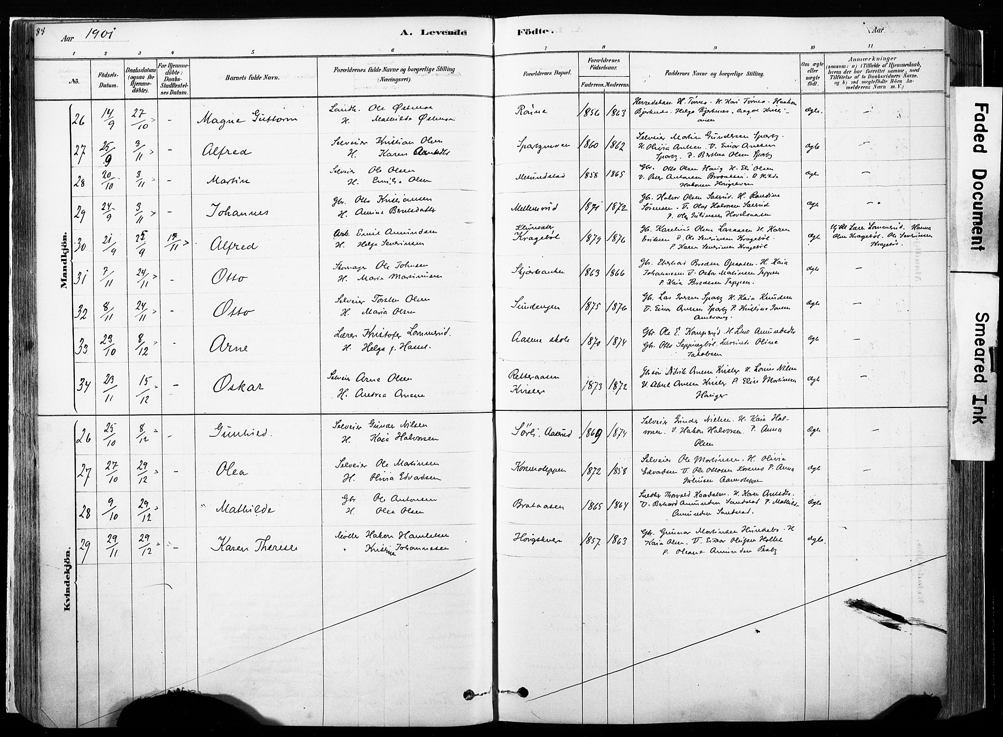 Hof prestekontor, AV/SAH-PREST-038/H/Ha/Haa/L0010: Parish register (official) no. 10, 1878-1909, p. 88