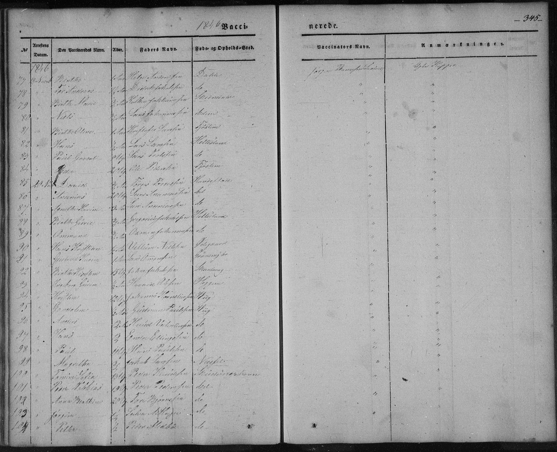 Skudenes sokneprestkontor, AV/SAST-A -101849/H/Ha/Haa/L0003: Parish register (official) no. A 2.2, 1841-1846, p. 345