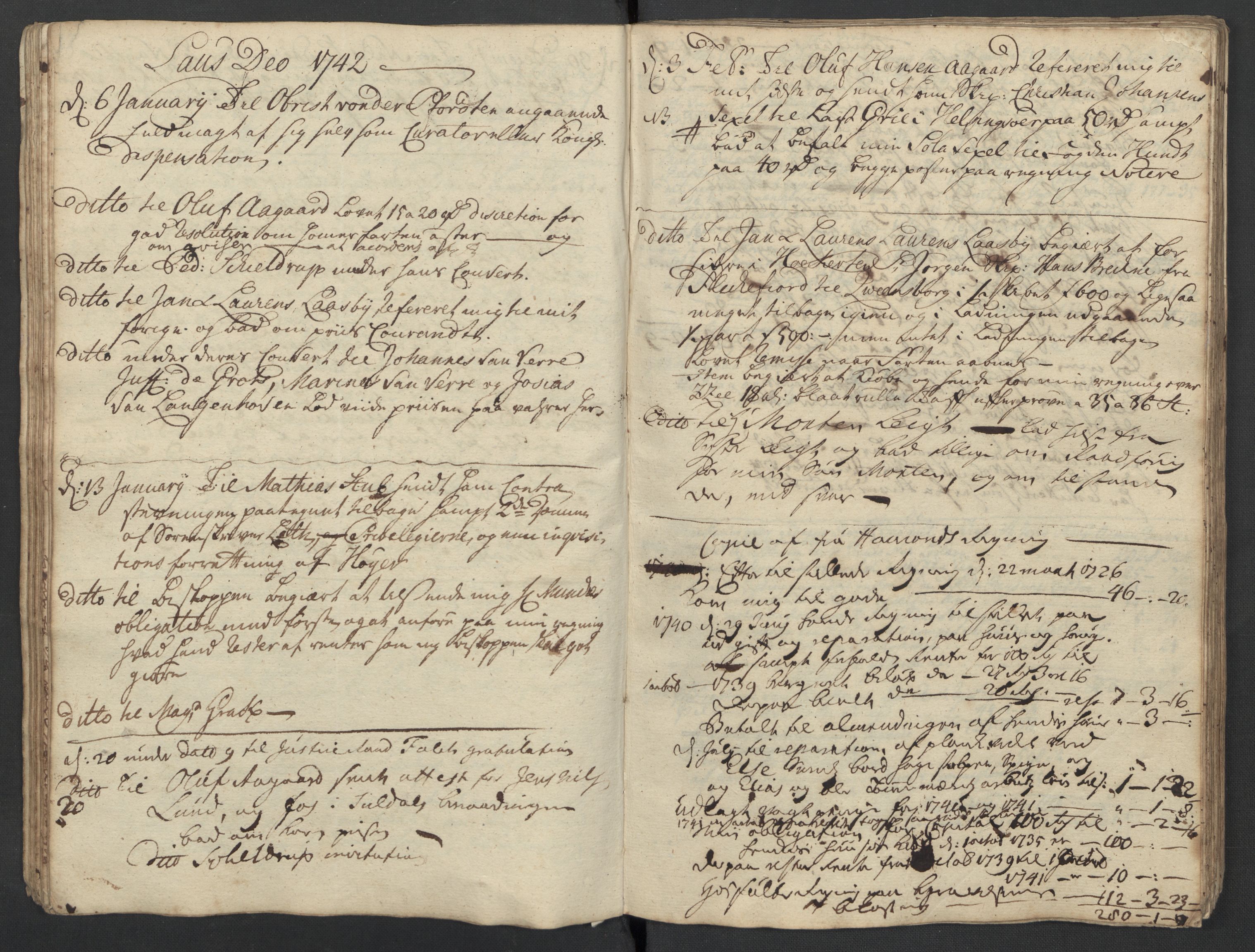 Pa 0119 - Smith, Lauritz Andersen og Lauritz Lauritzen, SAST/A-100231/O/L0001: Kopibøker m.m., 1740-1745, p. 42