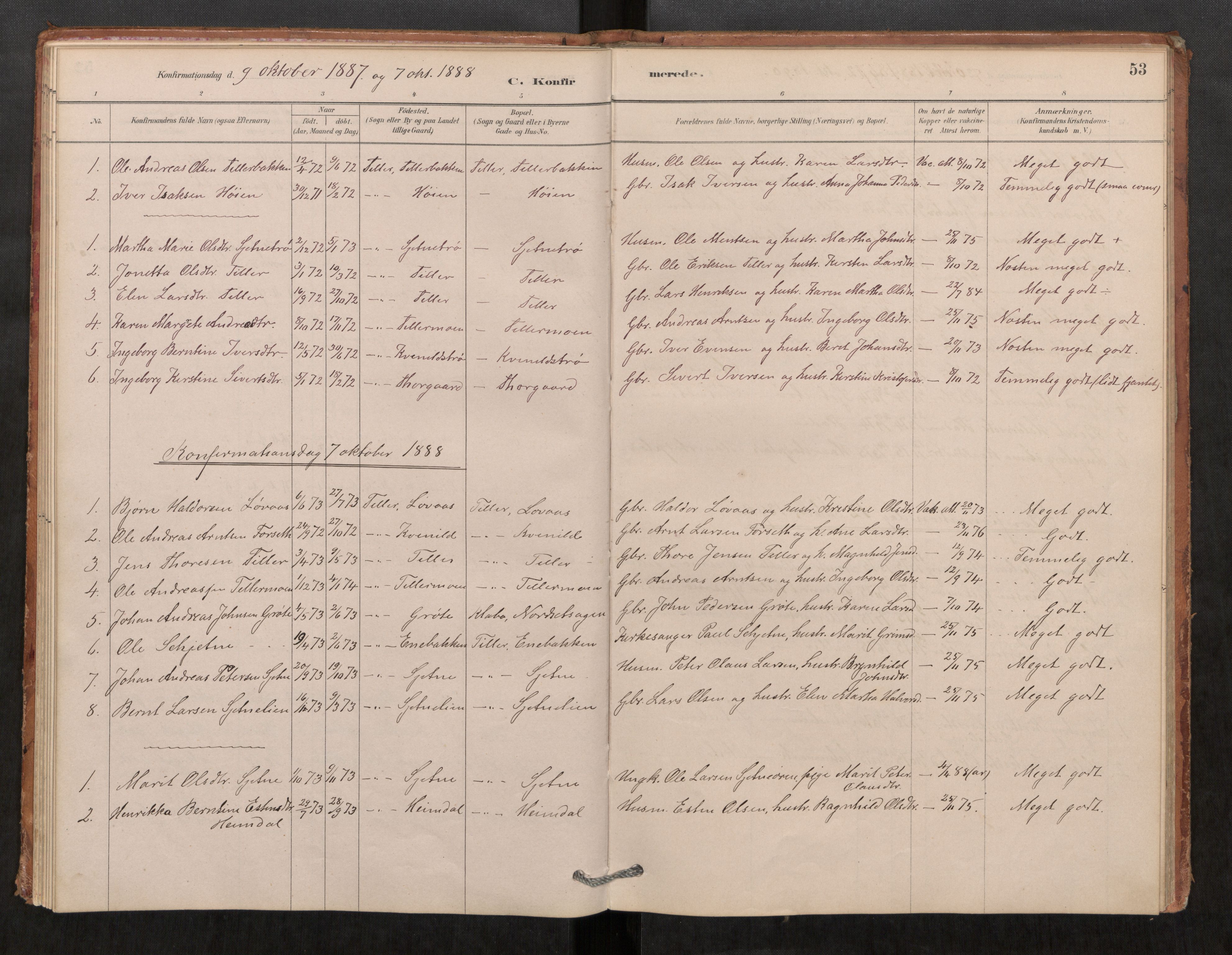 Klæbu sokneprestkontor, SAT/A-1112: Parish register (official) no. 1, 1880-1900, p. 53