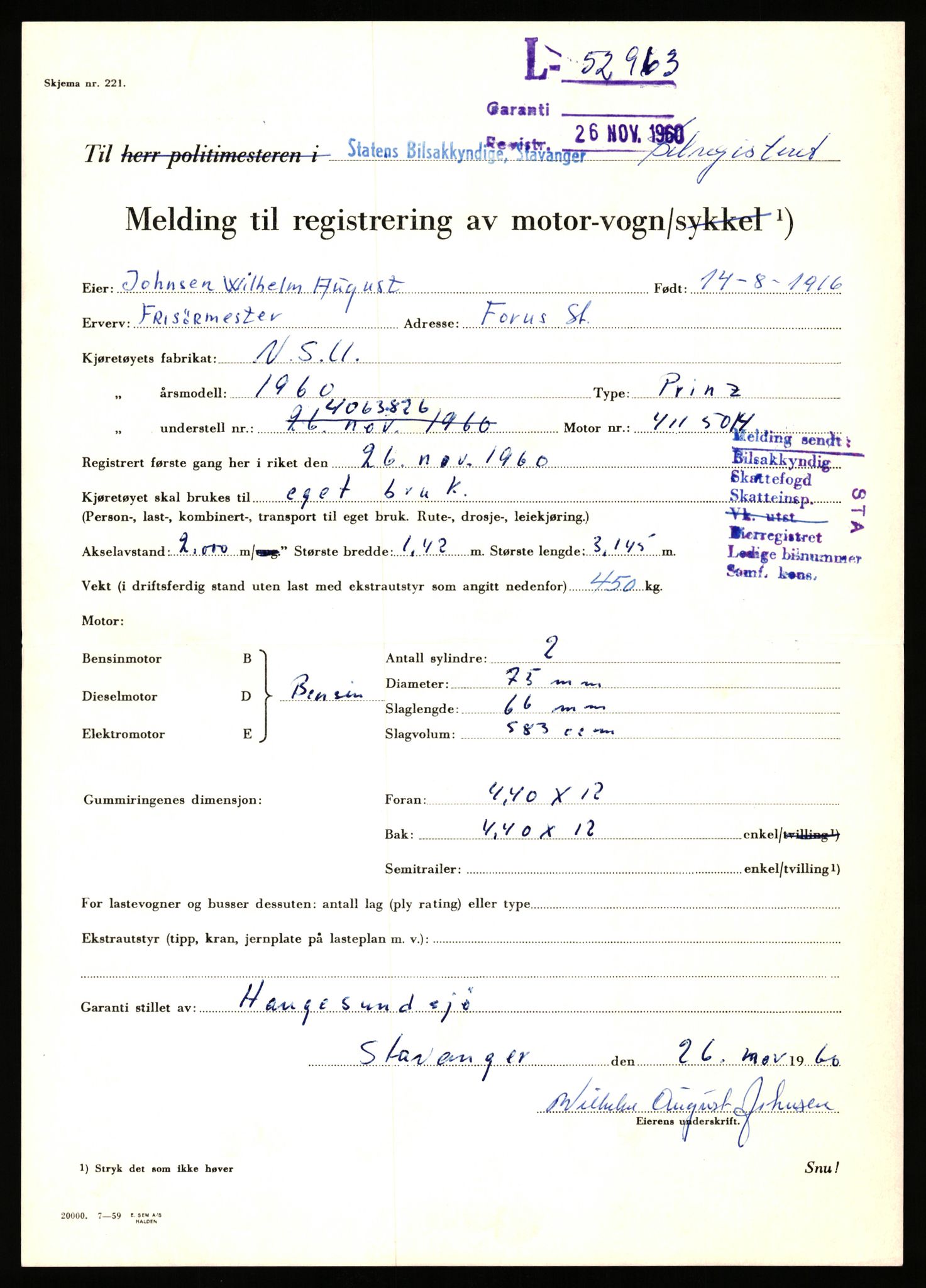 Stavanger trafikkstasjon, AV/SAST-A-101942/0/F/L0053: L-52900 - L-54199, 1930-1971, p. 165