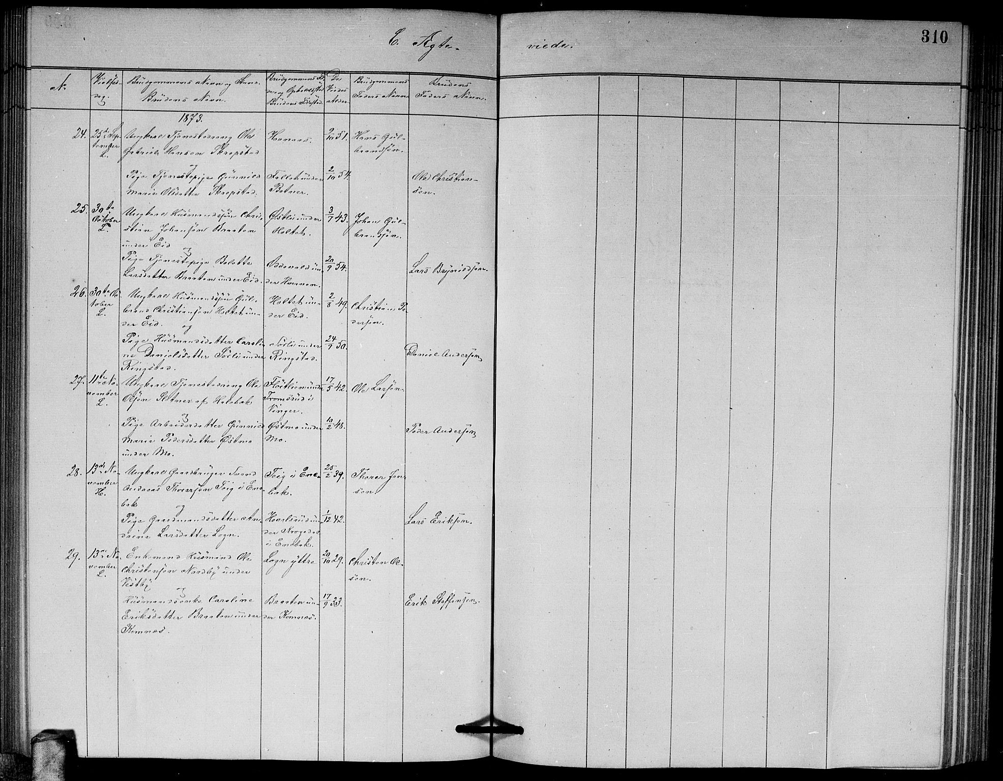 Høland prestekontor Kirkebøker, SAO/A-10346a/G/Ga/L0006: Parish register (copy) no. I 6, 1869-1879, p. 310