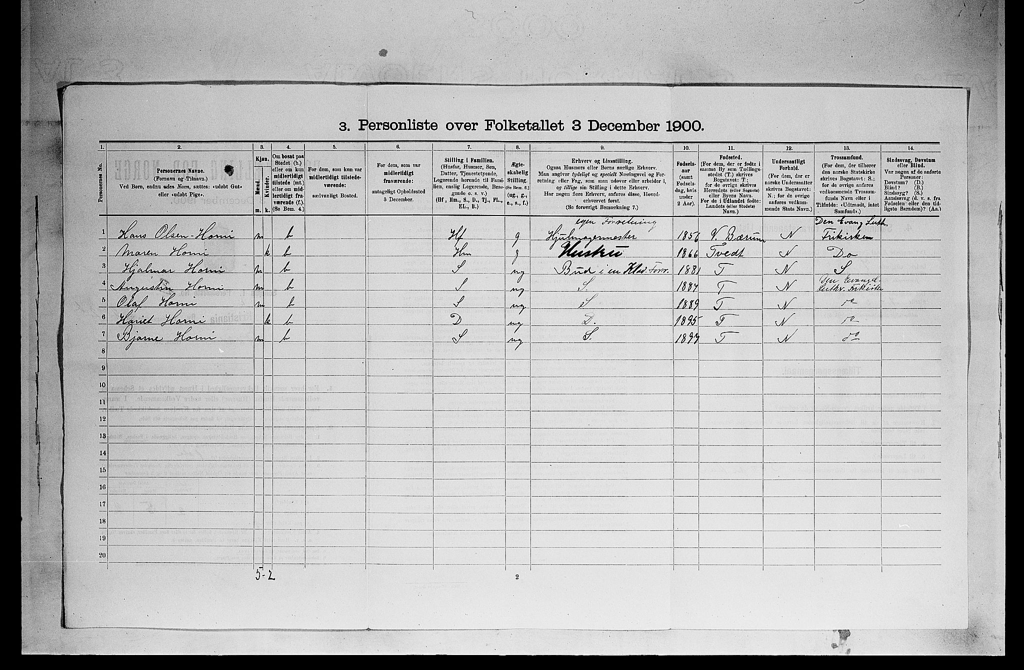 SAO, 1900 census for Kristiania, 1900, p. 16112